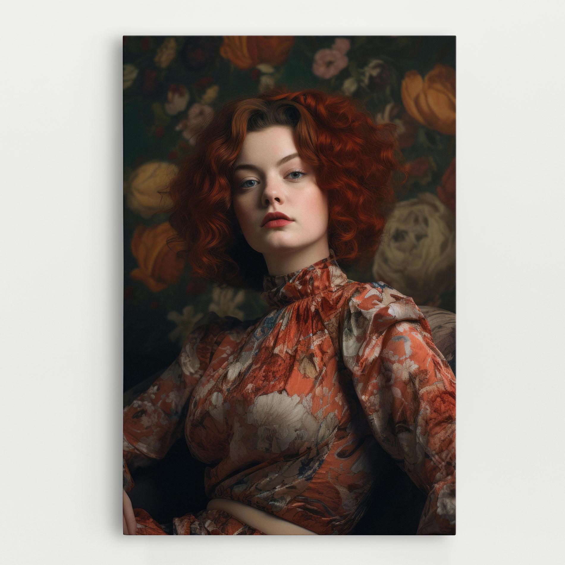 Картина на платно Red Vintage Hair mockup 0