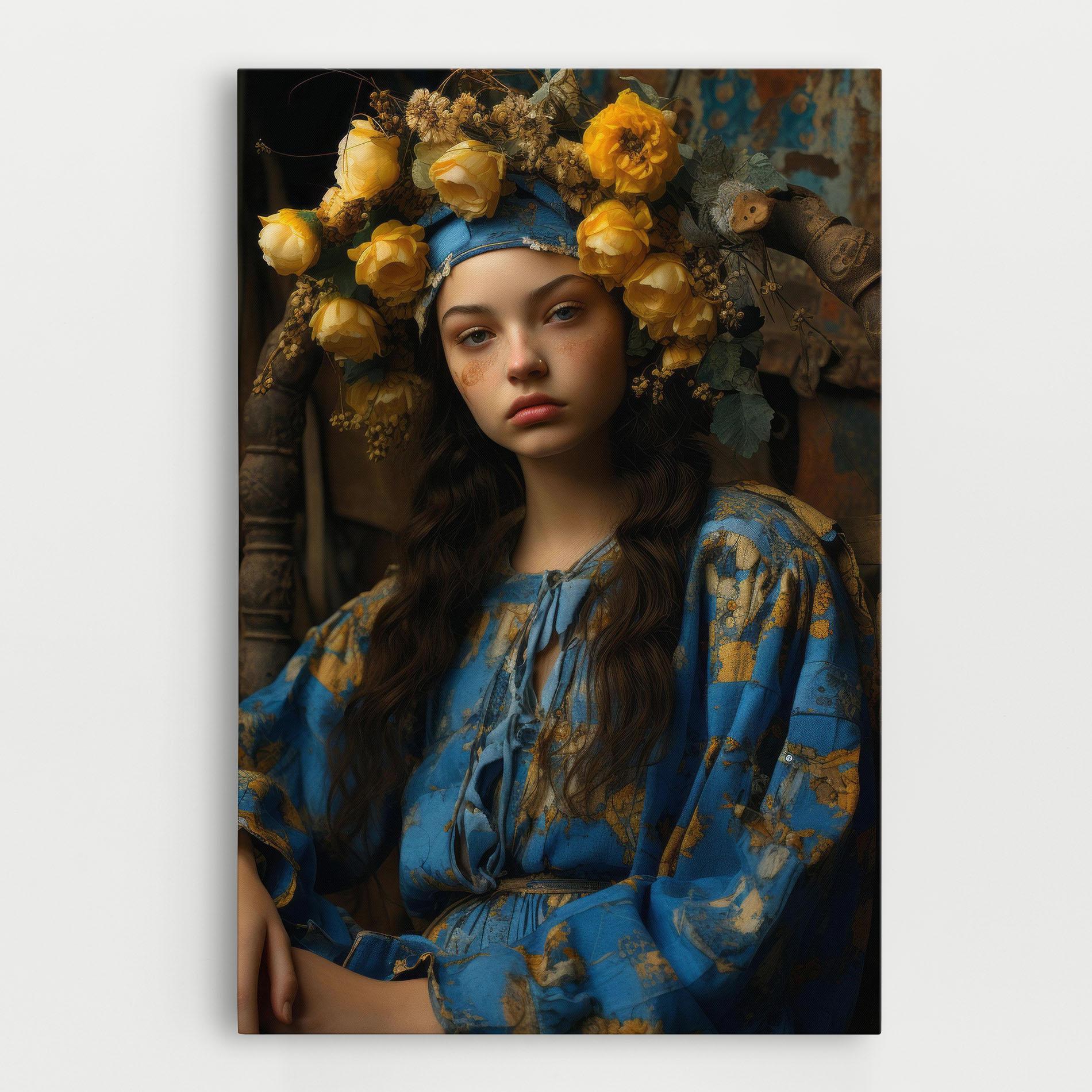 Картина на платно Yellow Rose Dress mockup 0