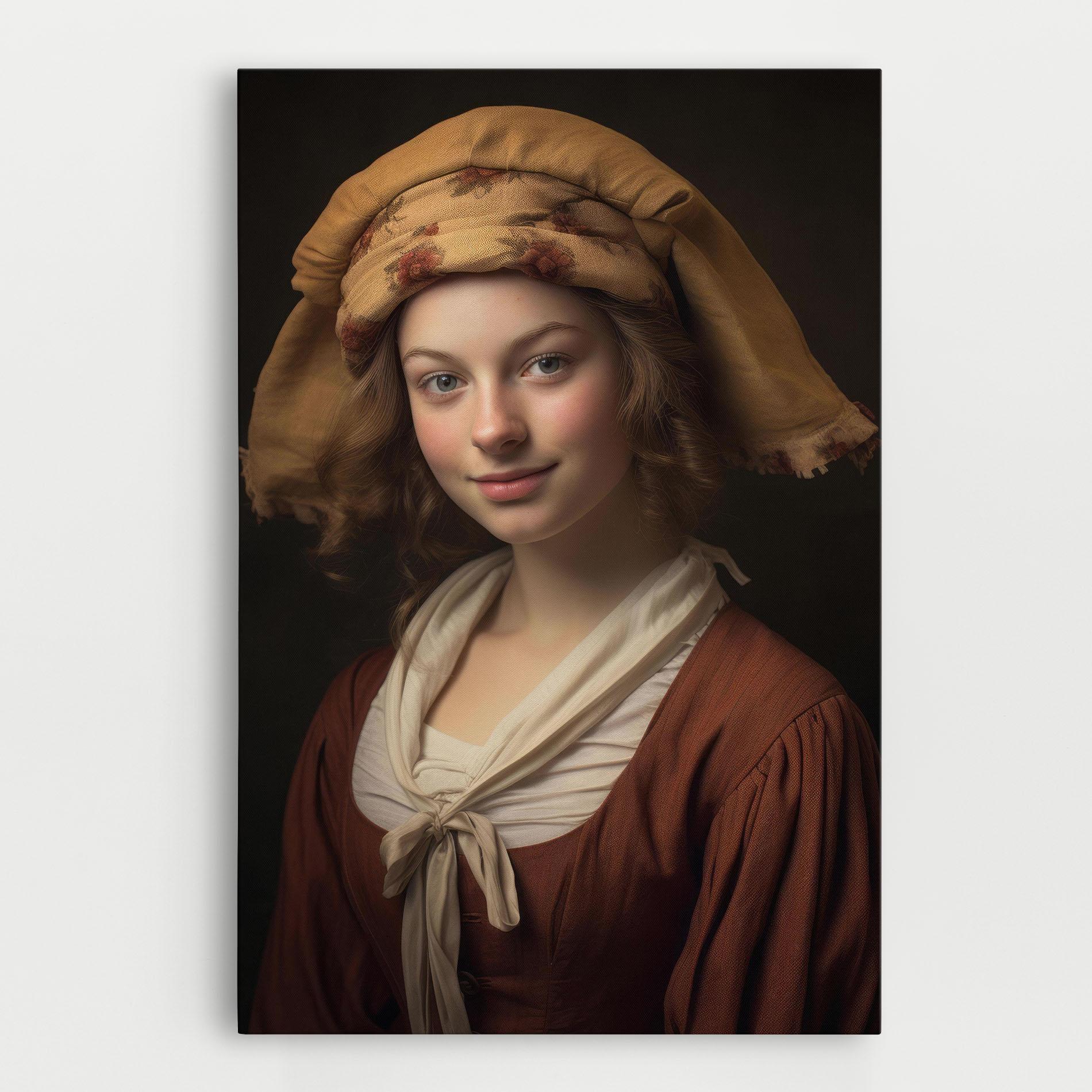 Картина на платно Young Vintage Woman mockup 0