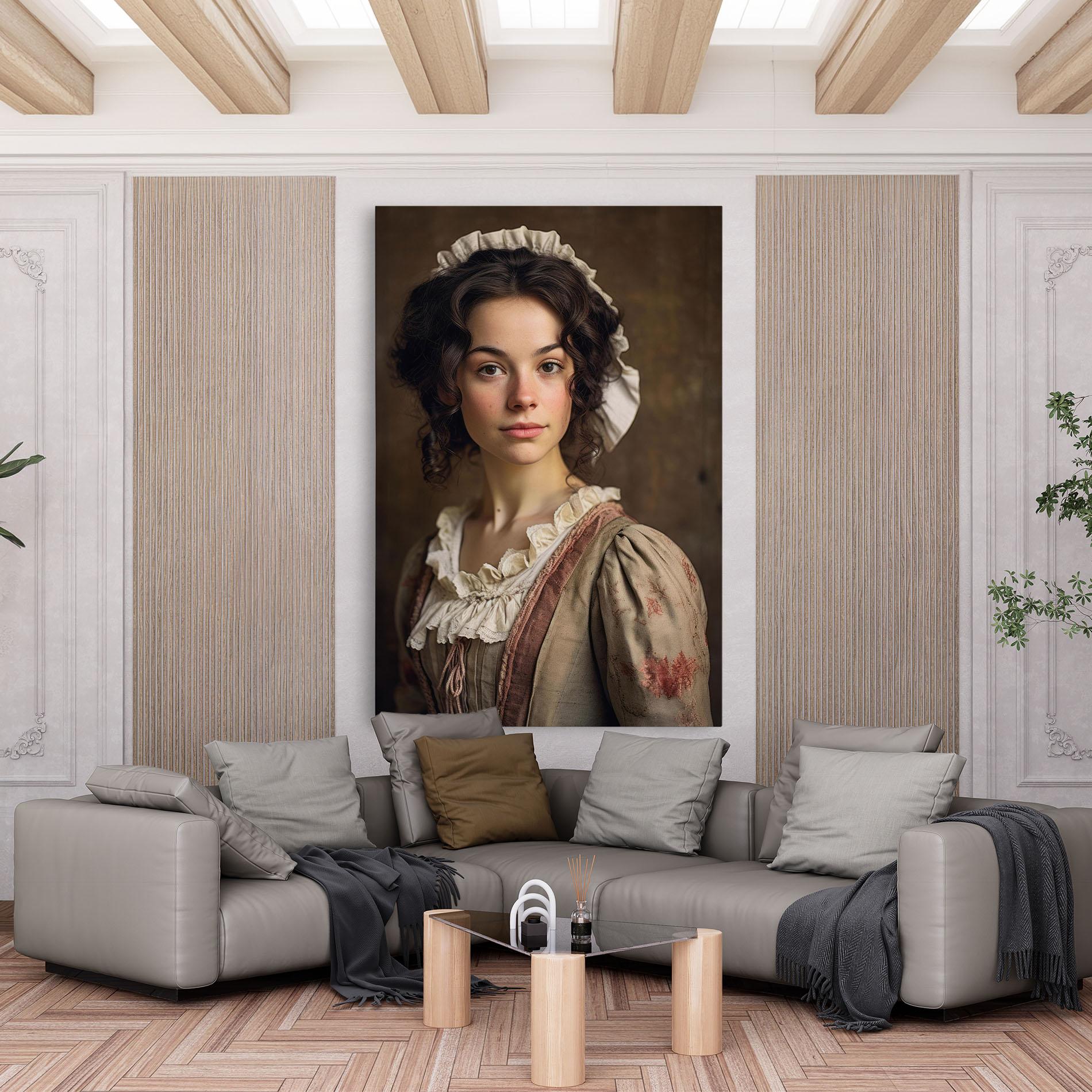 Картина на платно Light Green Dress mockup 6