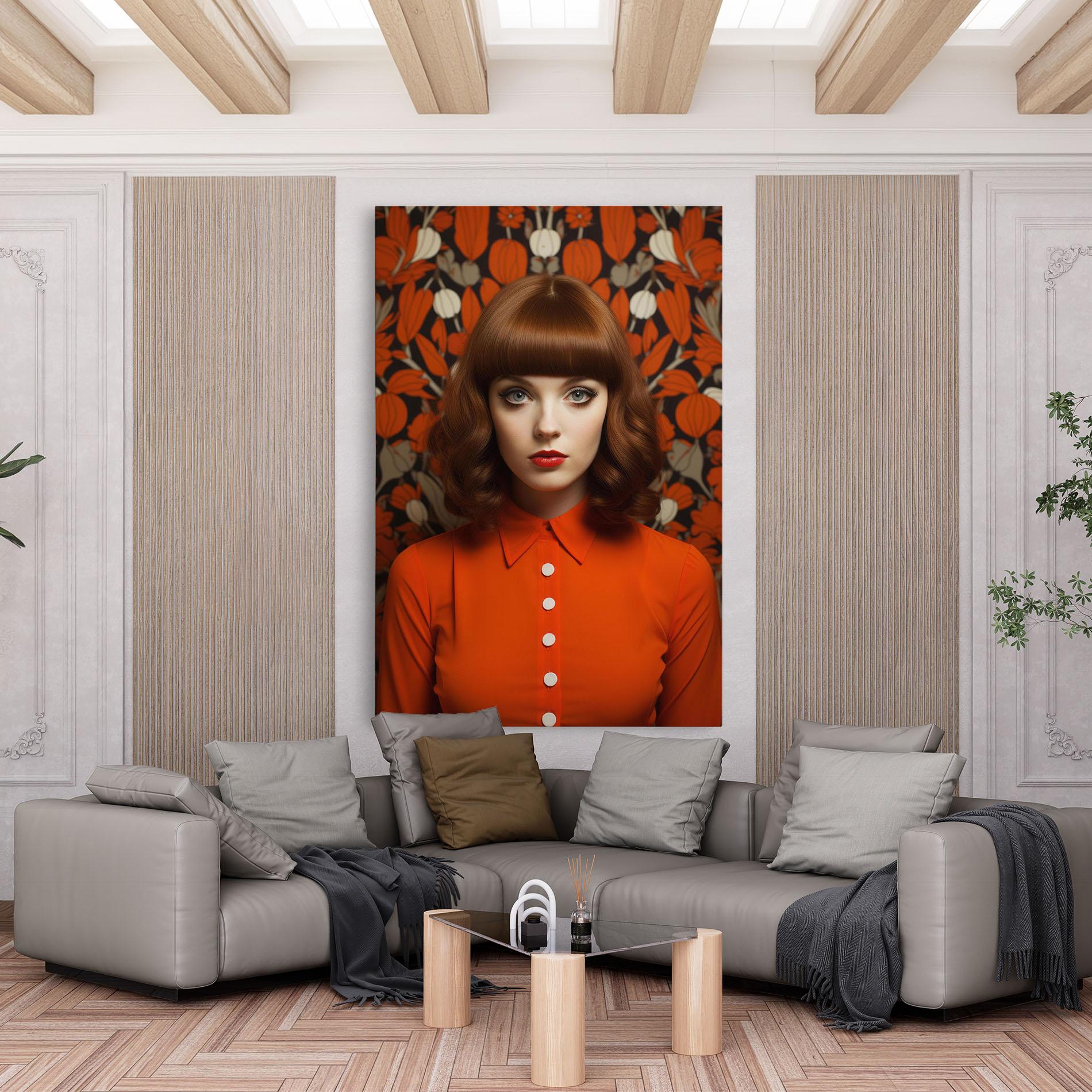 Картина на платно Orange Blouse Woman mockup 6