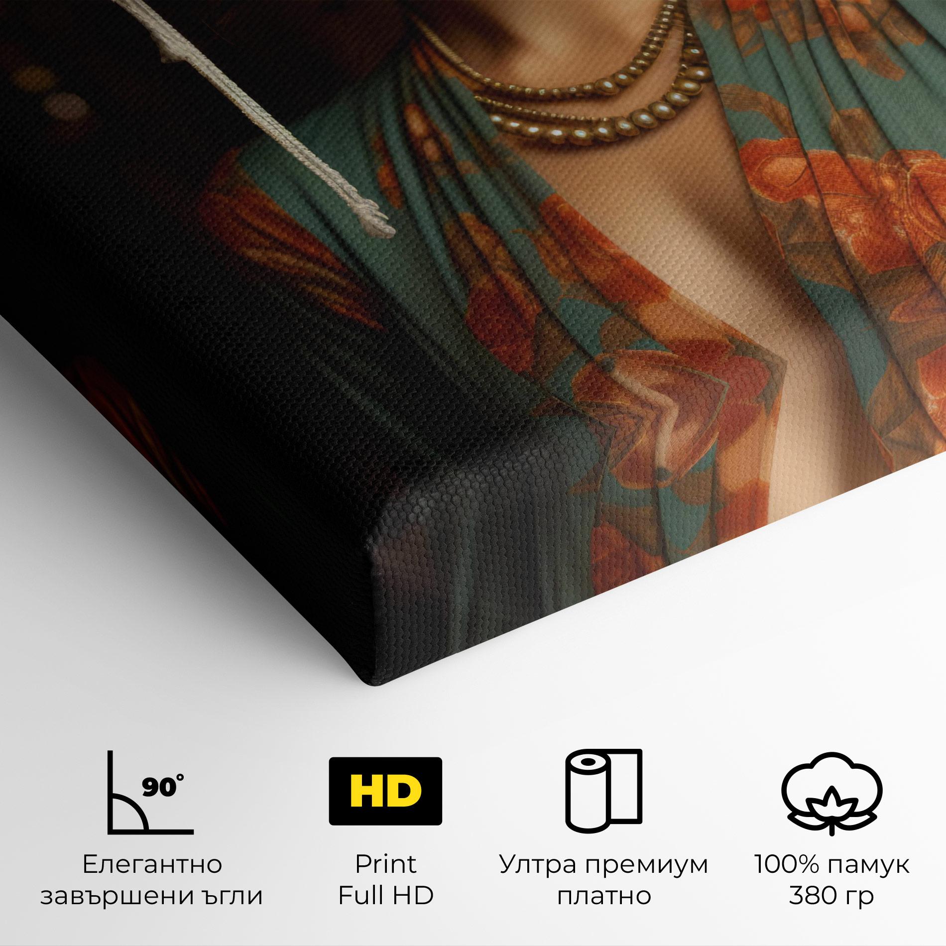 Картина на платно Green Orange Blouse mockup 4