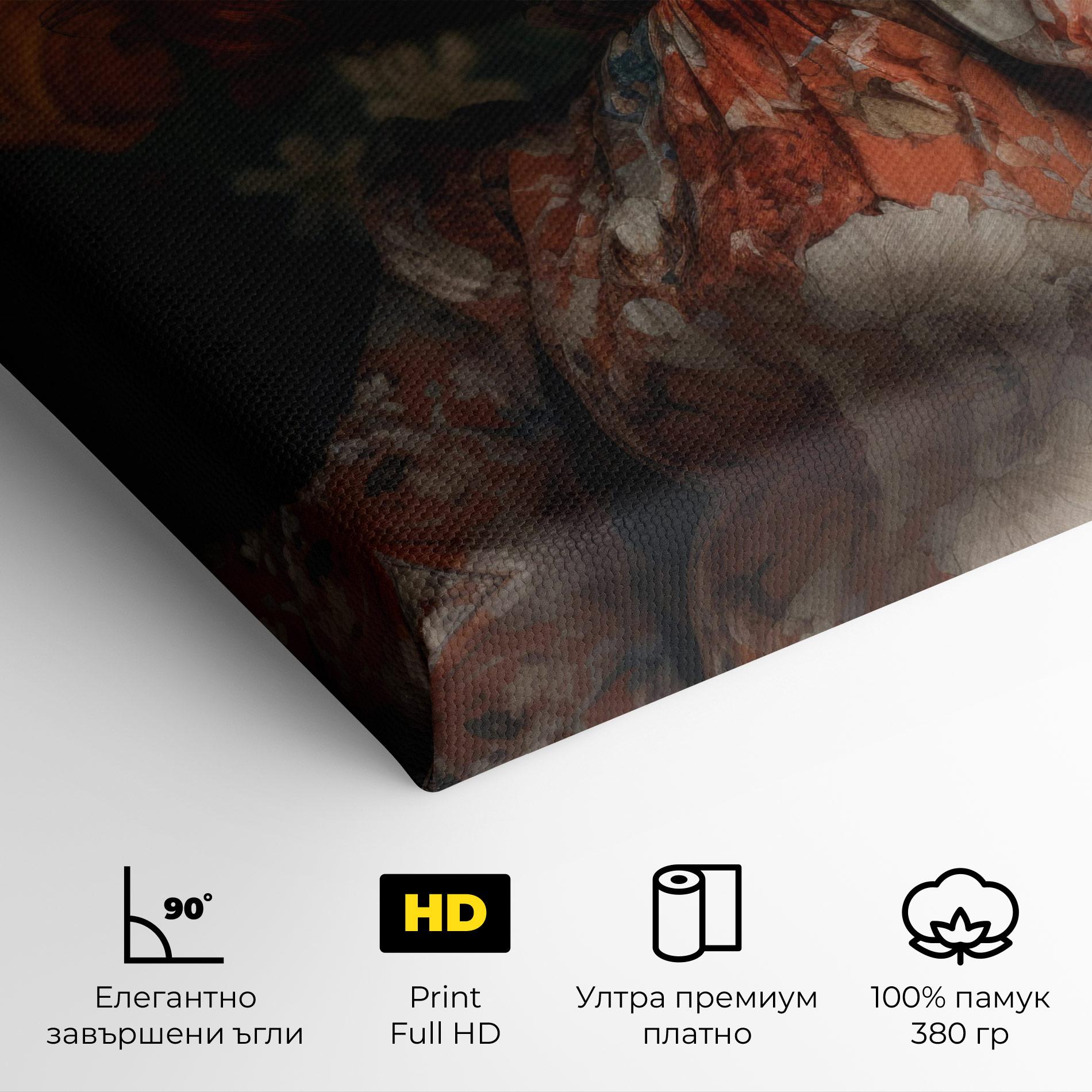 Картина на платно Red Vintage Hair mockup 4