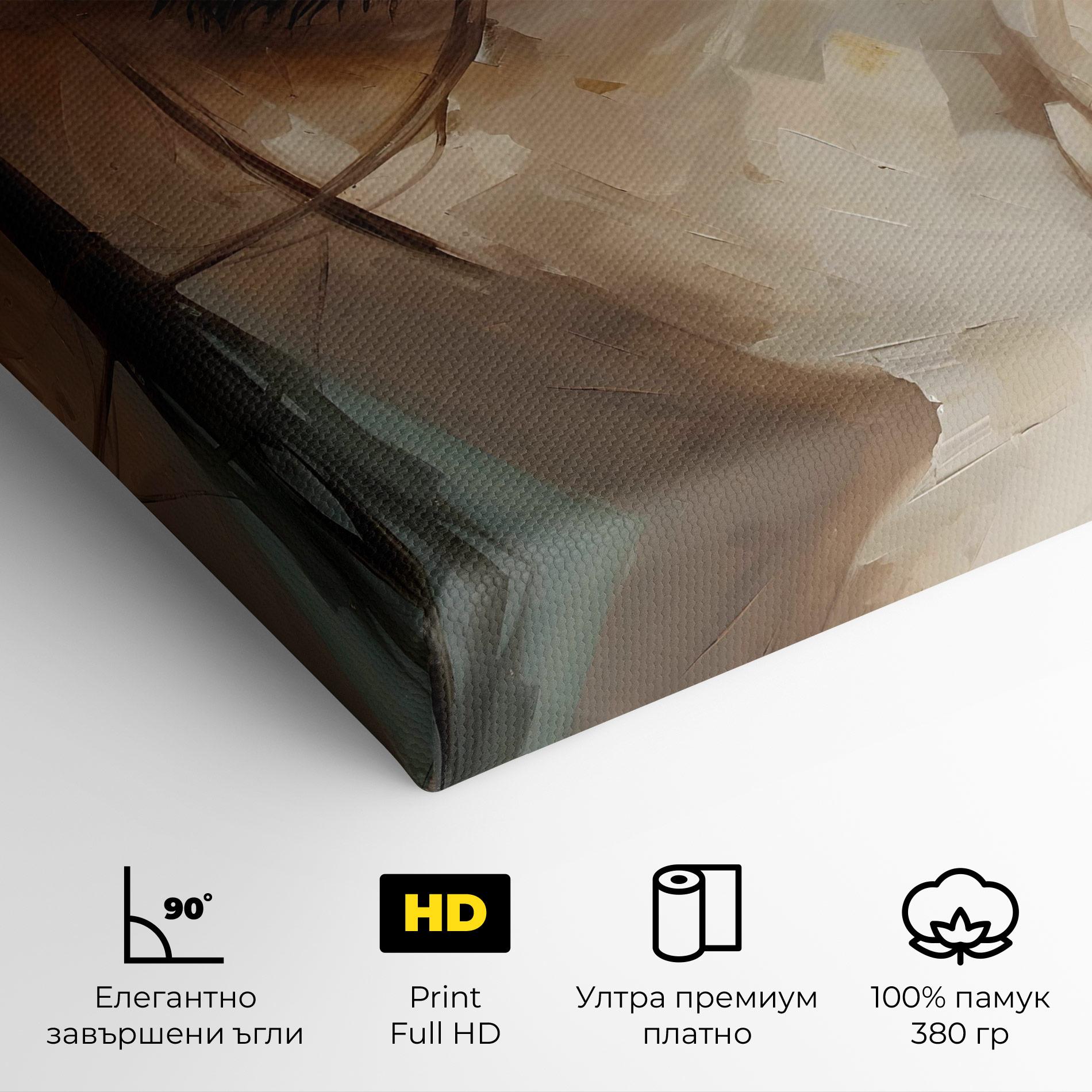 Картина на платно Vintage Blue Eyes Art mockup 4