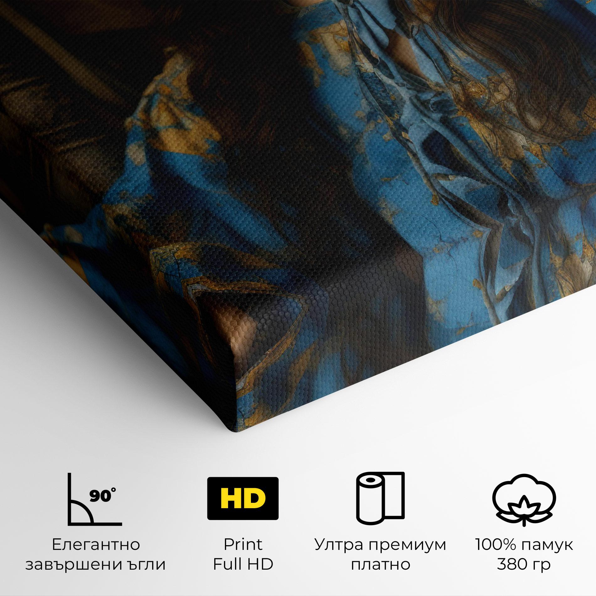 Картина на платно Yellow Rose Dress mockup 4