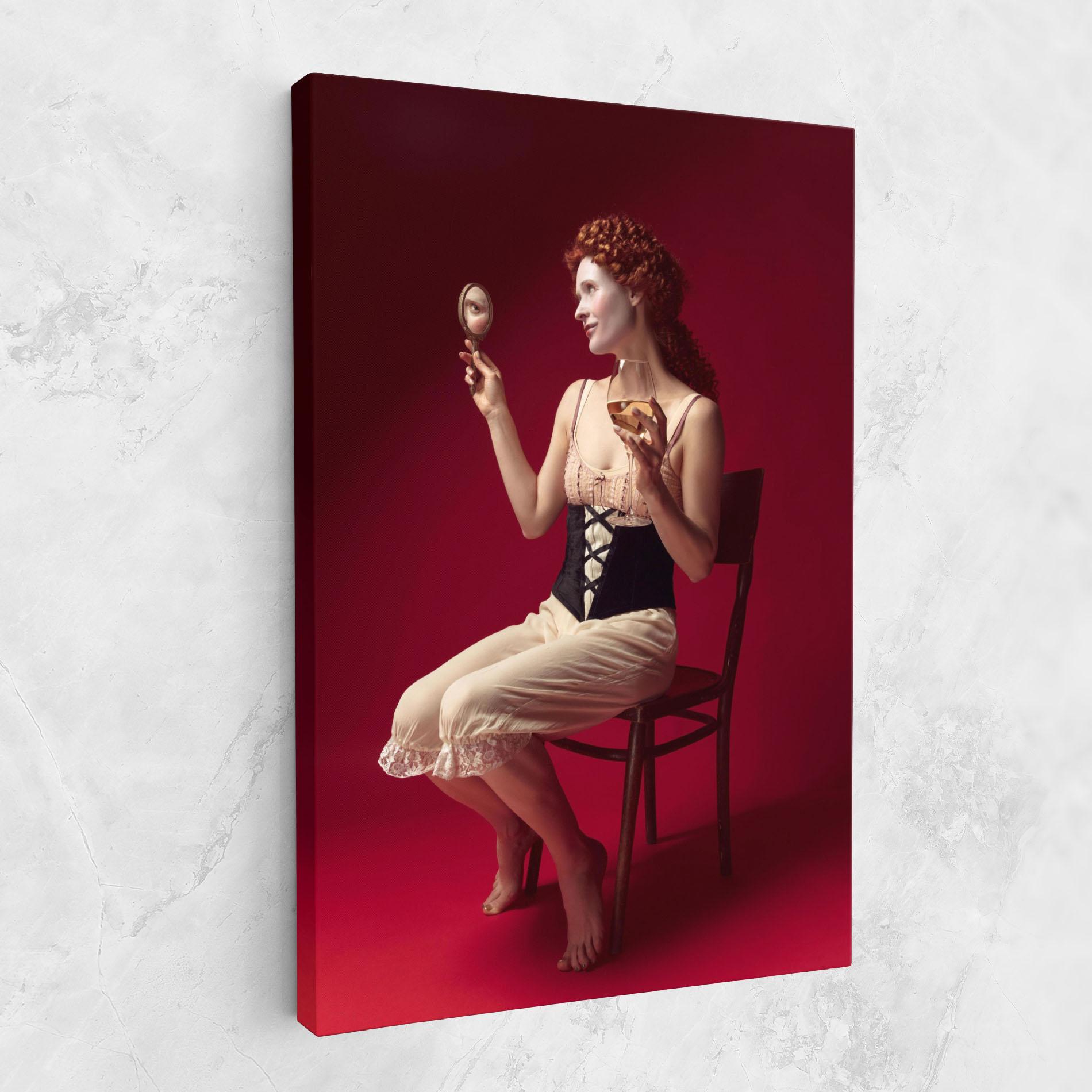 Картина на платно Medieval Redhead Woman mockup 1