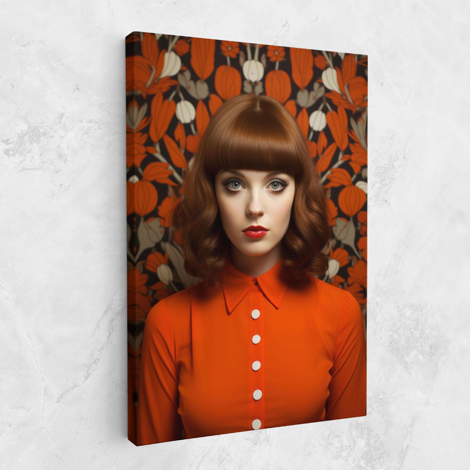 Картина на платно Orange Blouse Woman mockup 1