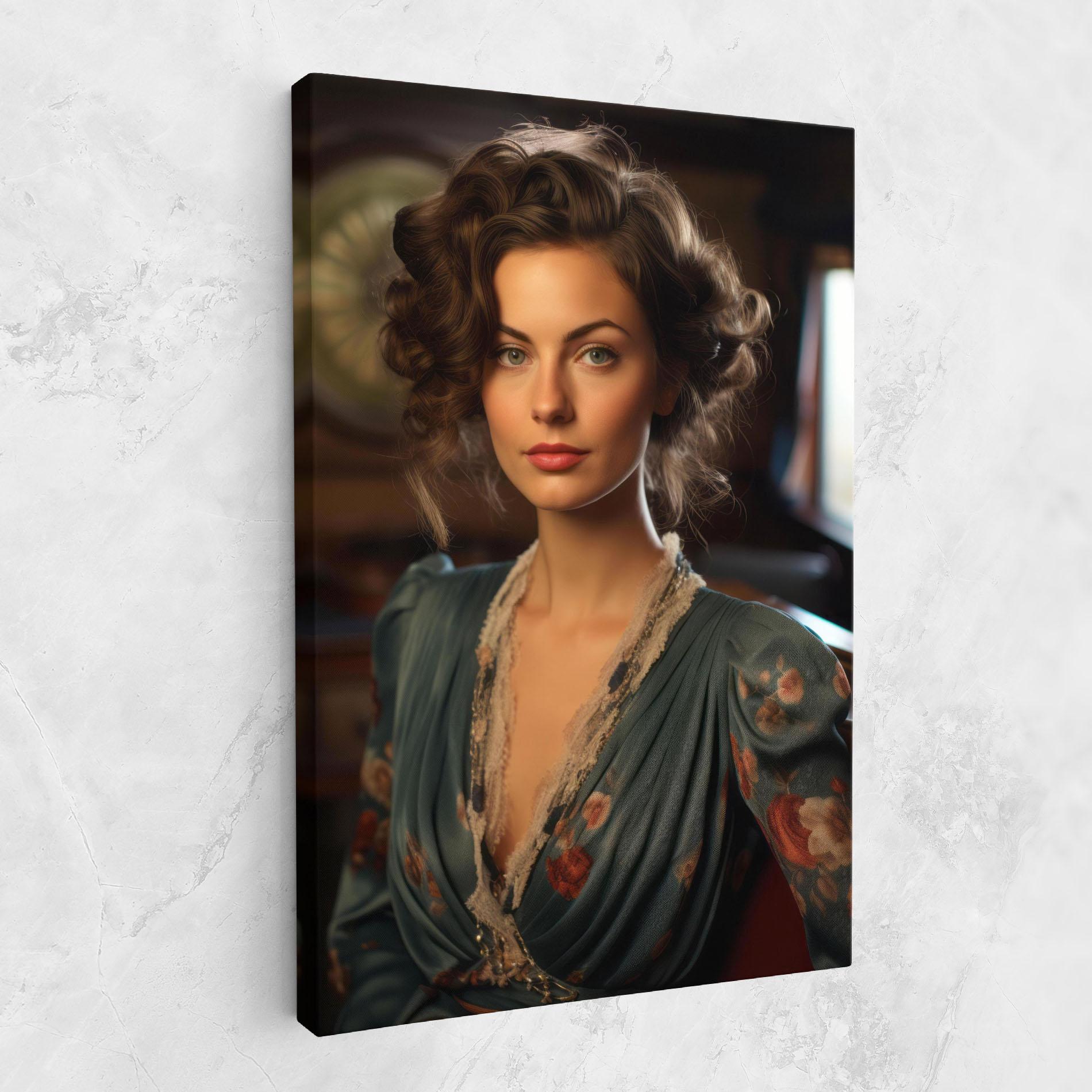 Картина на платно Pink Flowers Dress mockup 1