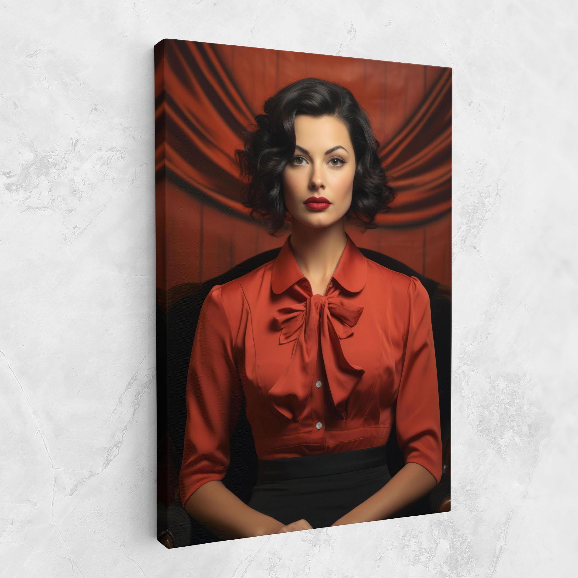 Картина на платно Pretty Red Blouse mockup 1