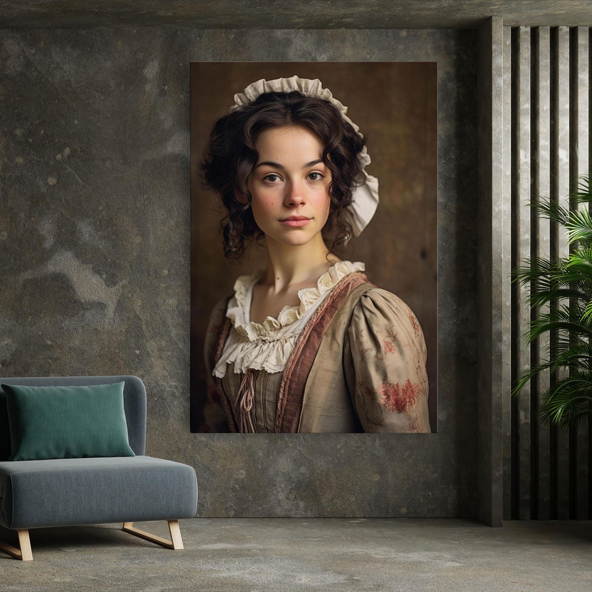 Картина на платно Light Green Dress mockup 7