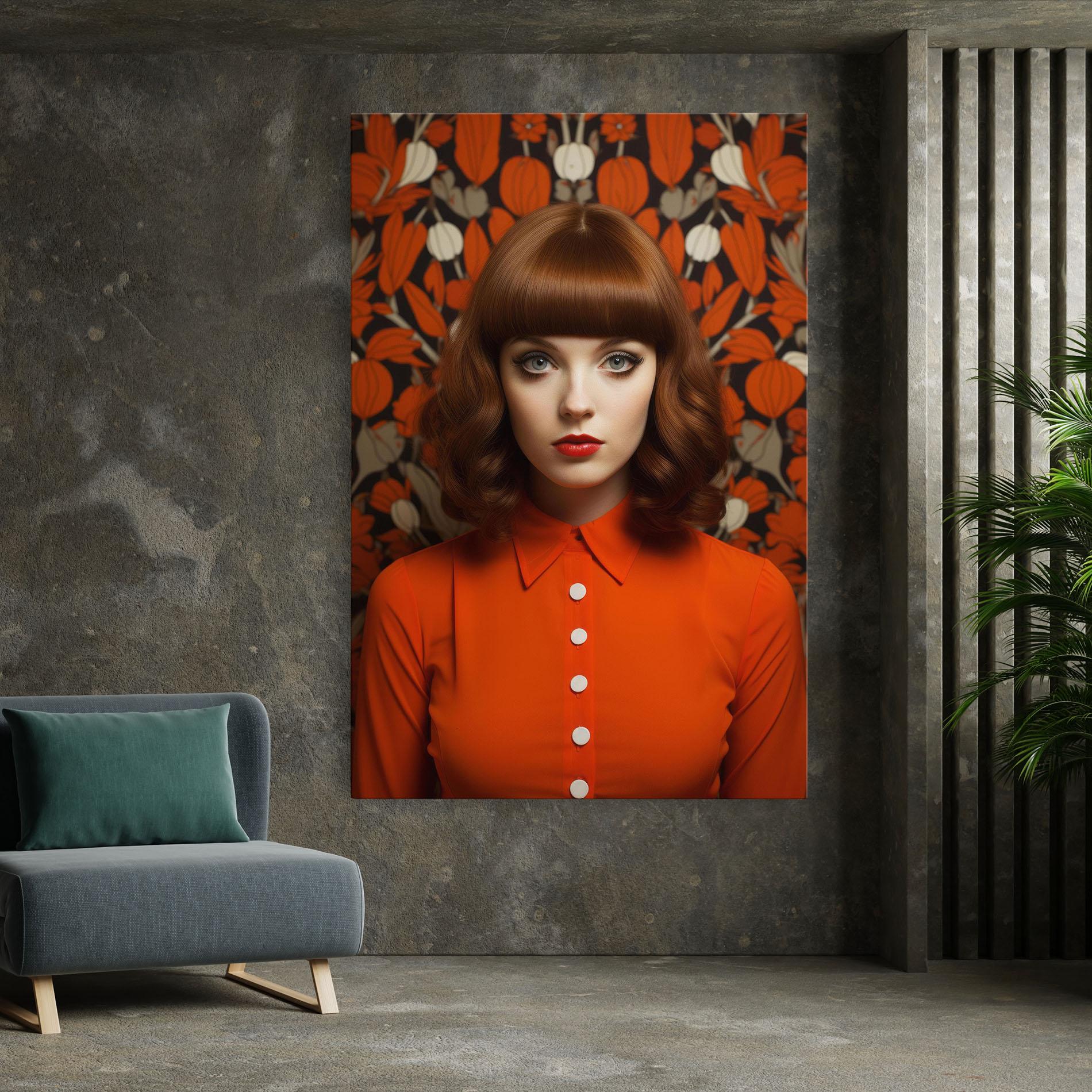 Картина на платно Orange Blouse Woman mockup 7