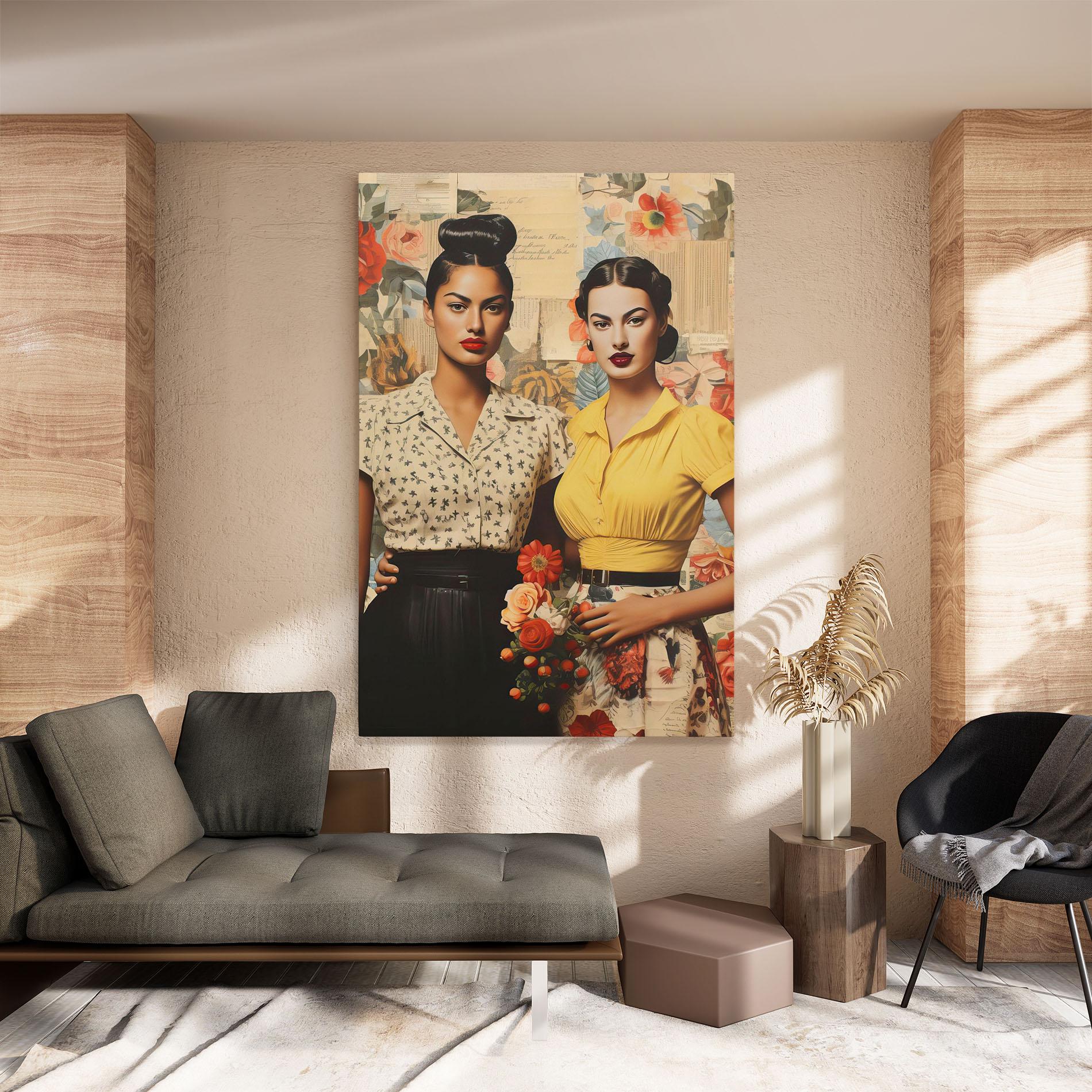 Картина на платно Friendship Vintage Power mockup 8