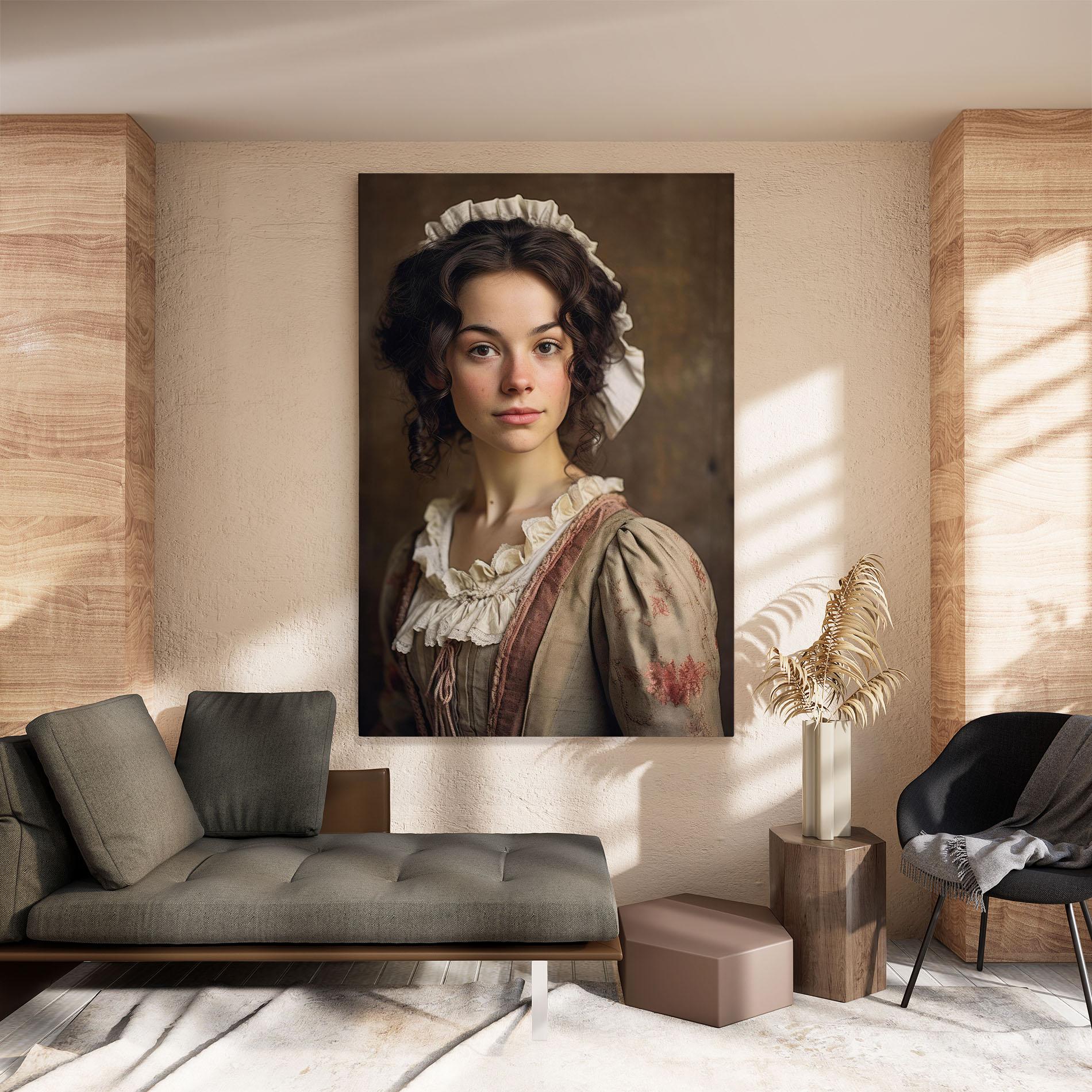 Картина на платно Light Green Dress mockup 8