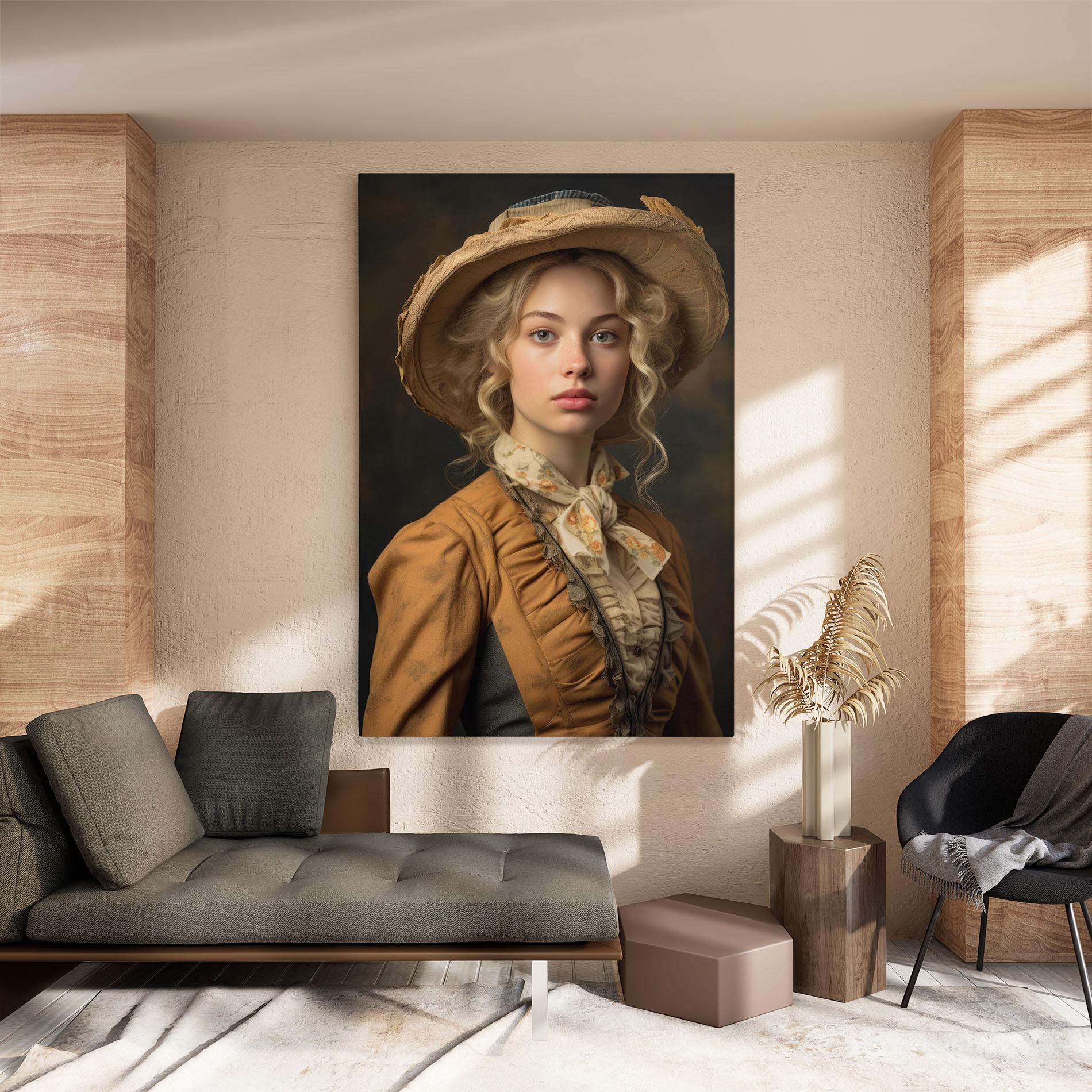 Картина на платно Pretty Vintage Blonde mockup 8