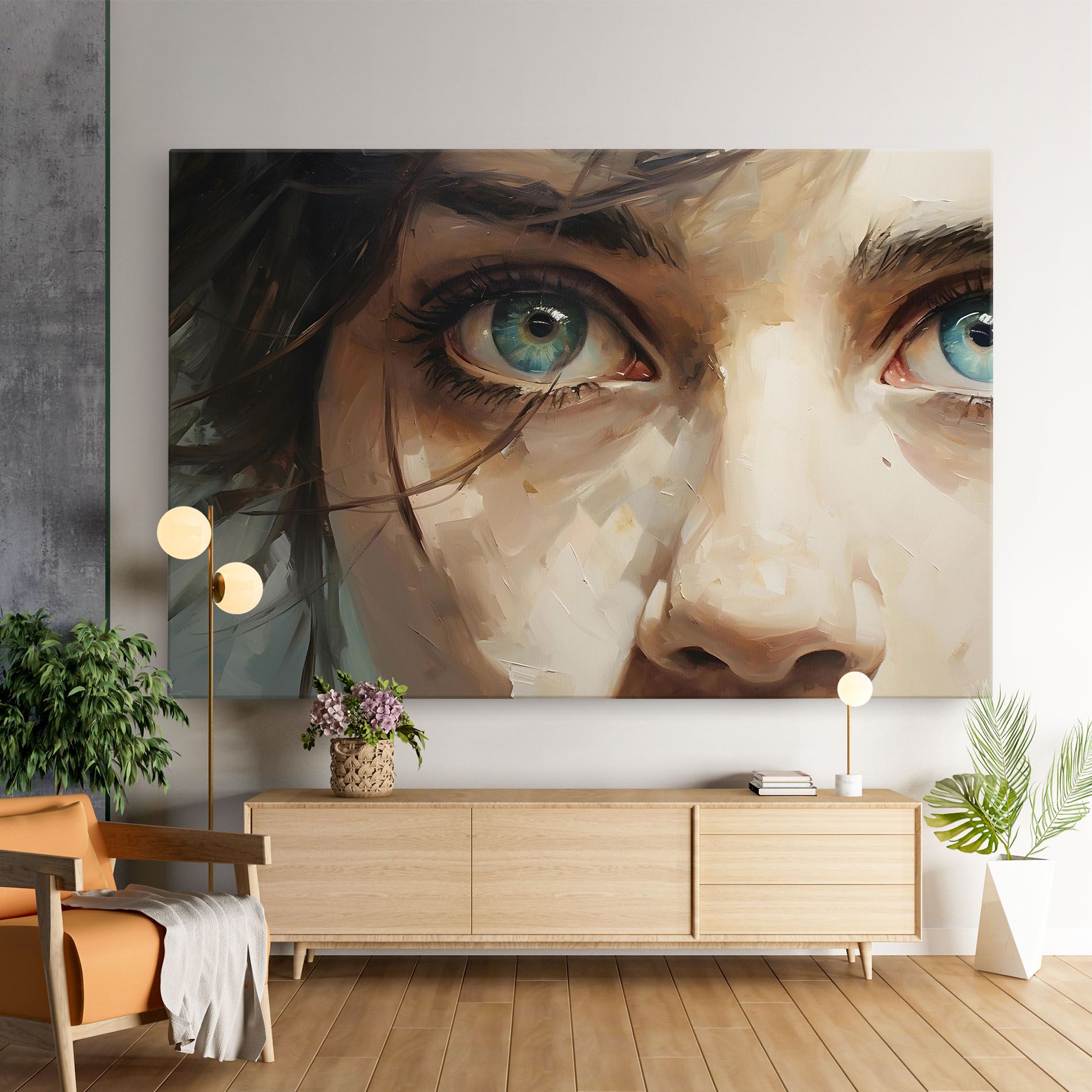 Vintage Blue Eyes Art mockup 9