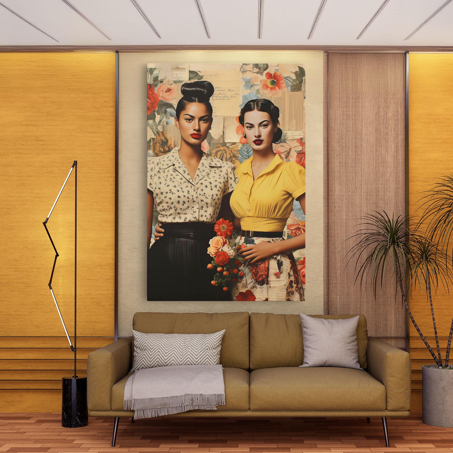 Картина на платно Friendship Vintage Power mockup 9