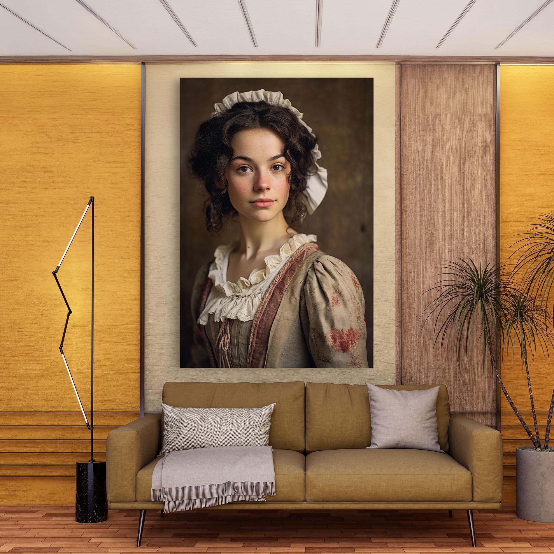 Картина на платно Light Green Dress mockup 9