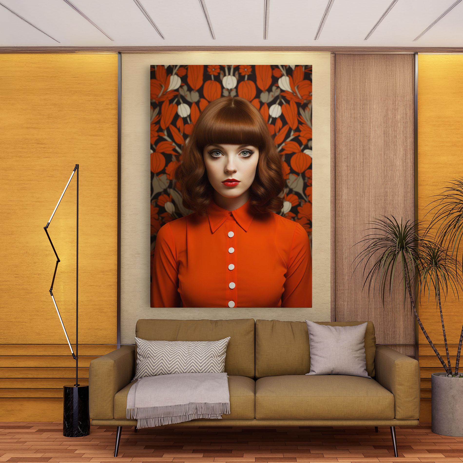 Картина на платно Orange Blouse Woman mockup 9