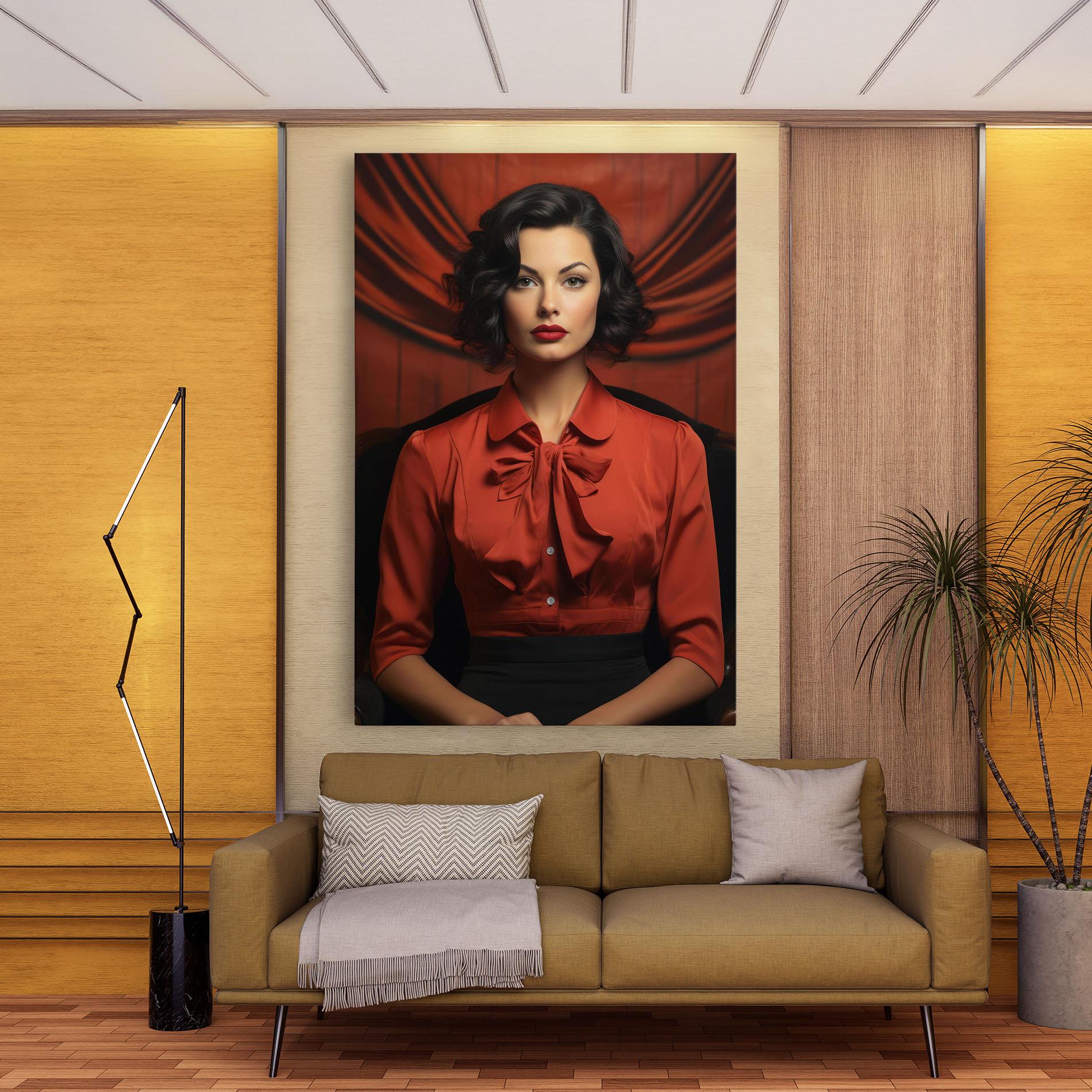 Картина на платно Pretty Red Blouse mockup 9