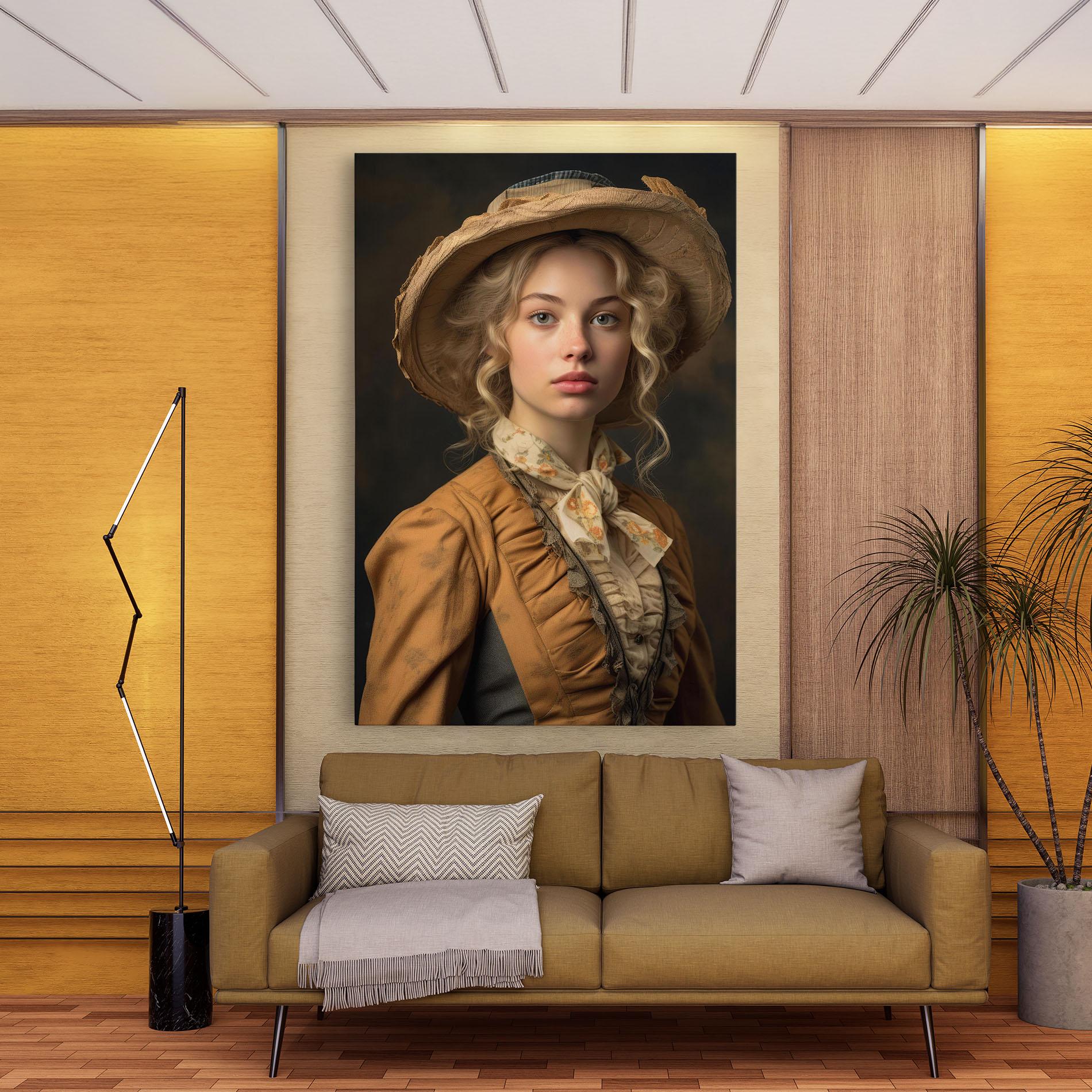 Картина на платно Pretty Vintage Blonde mockup 9