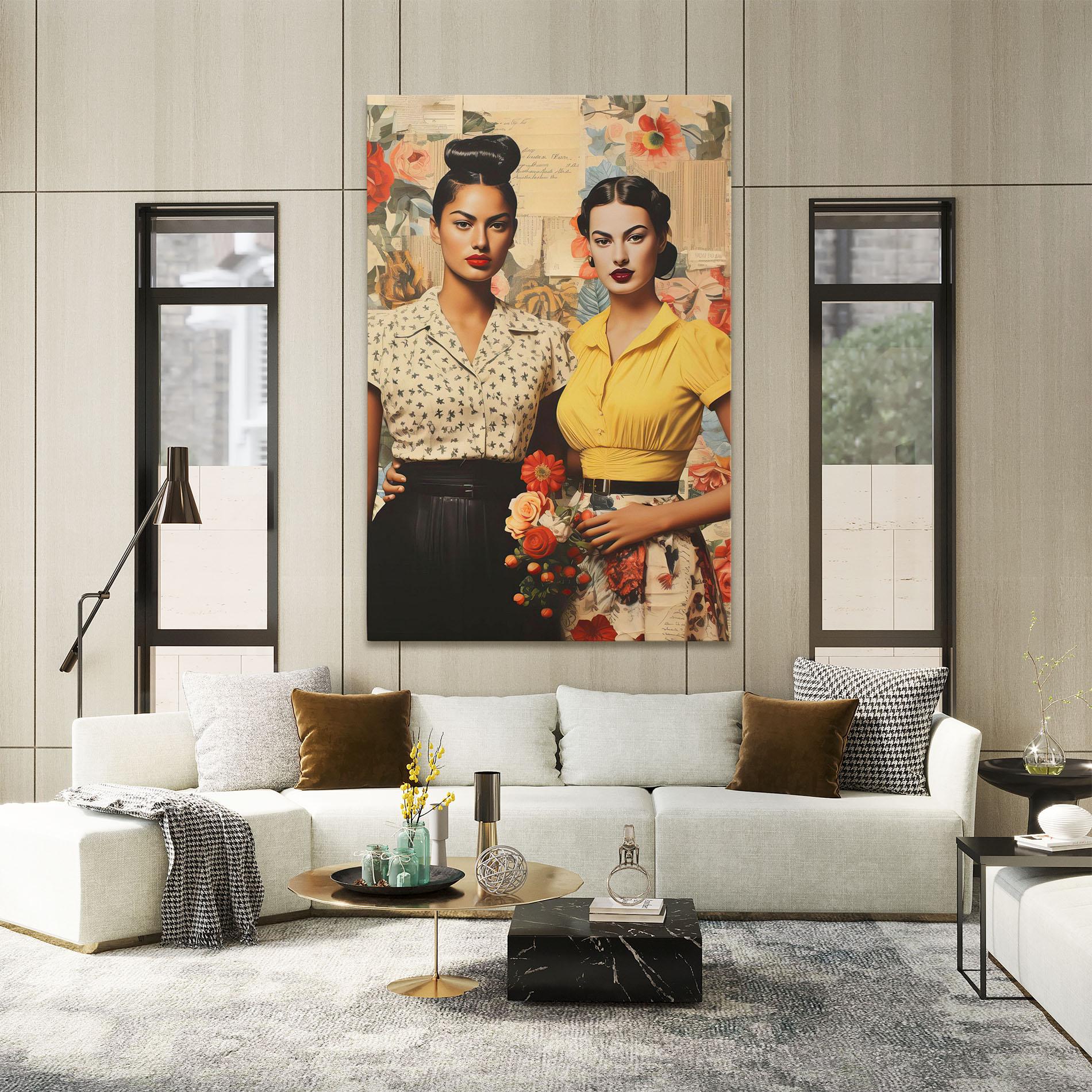 Картина на платно Friendship Vintage Power mockup 2