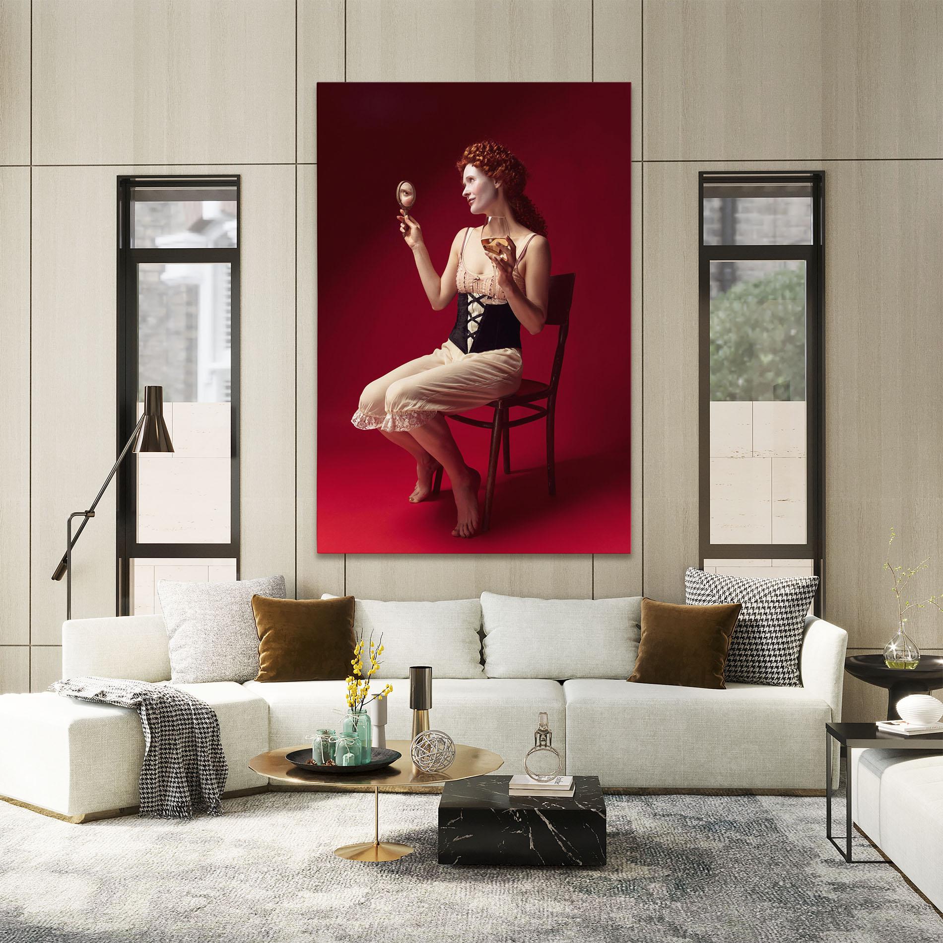 Картина на платно Medieval Redhead Woman mockup 2