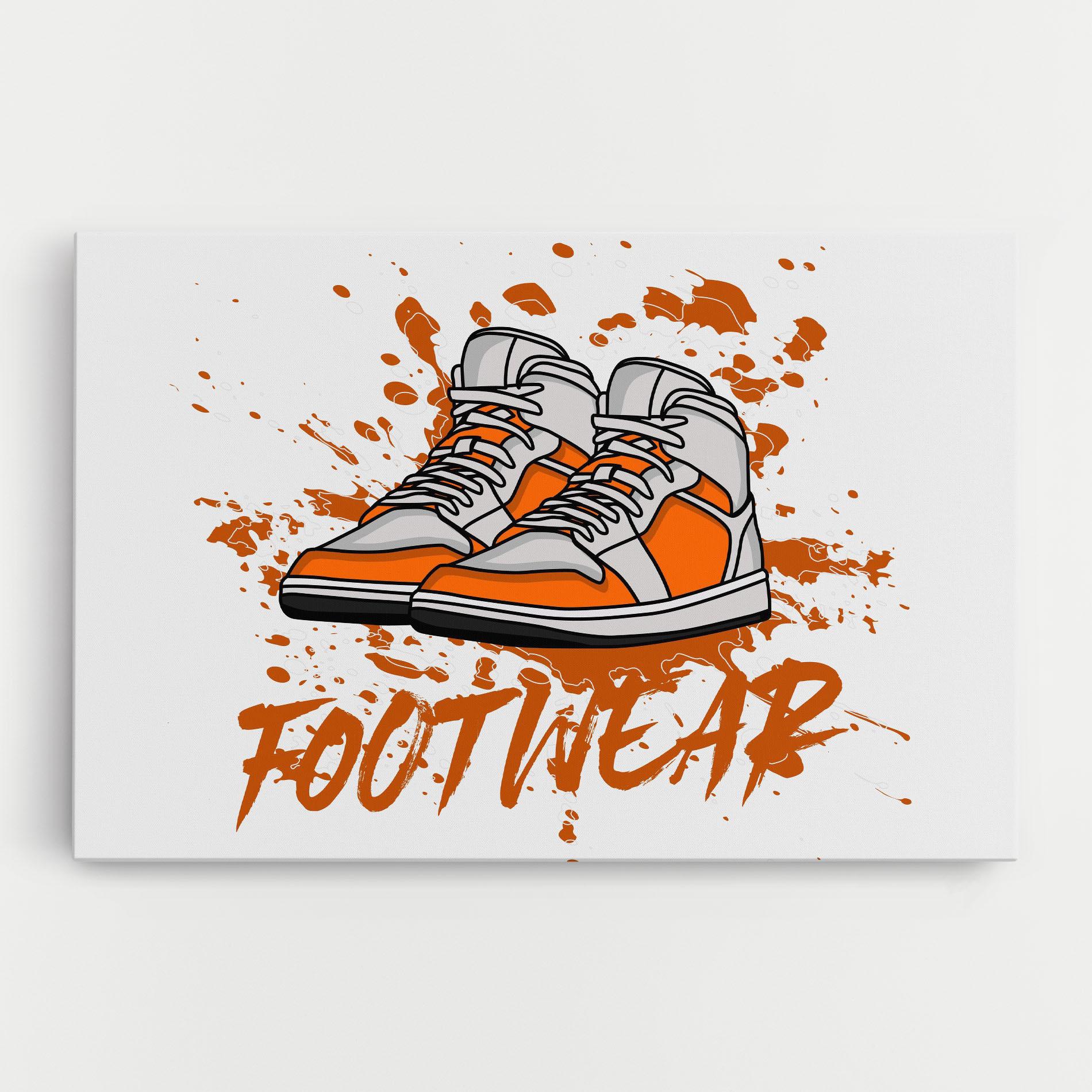 Картина на платно Orange Footwear mockup 0
