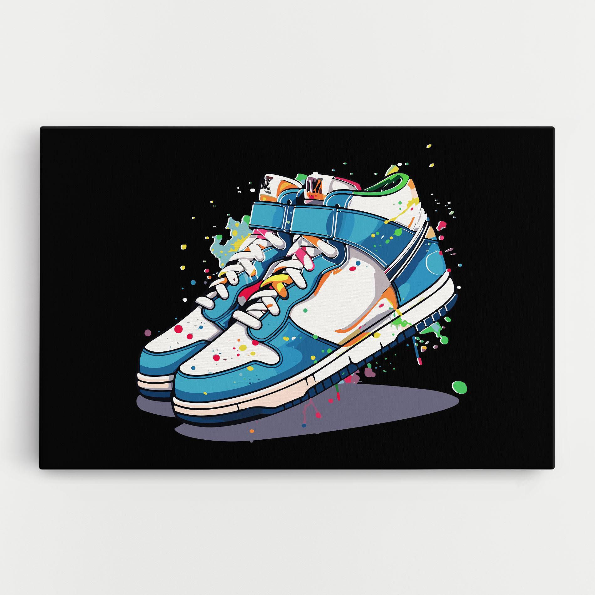 Картина на платно Shoes Splash Color mockup 0