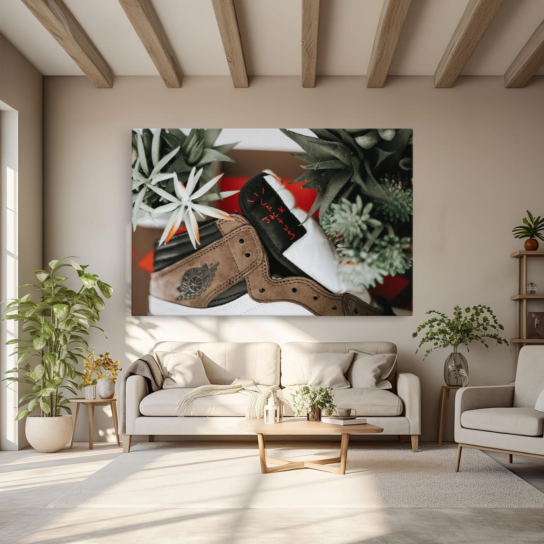 Картина на платно Brown Air Jordan mockup 6