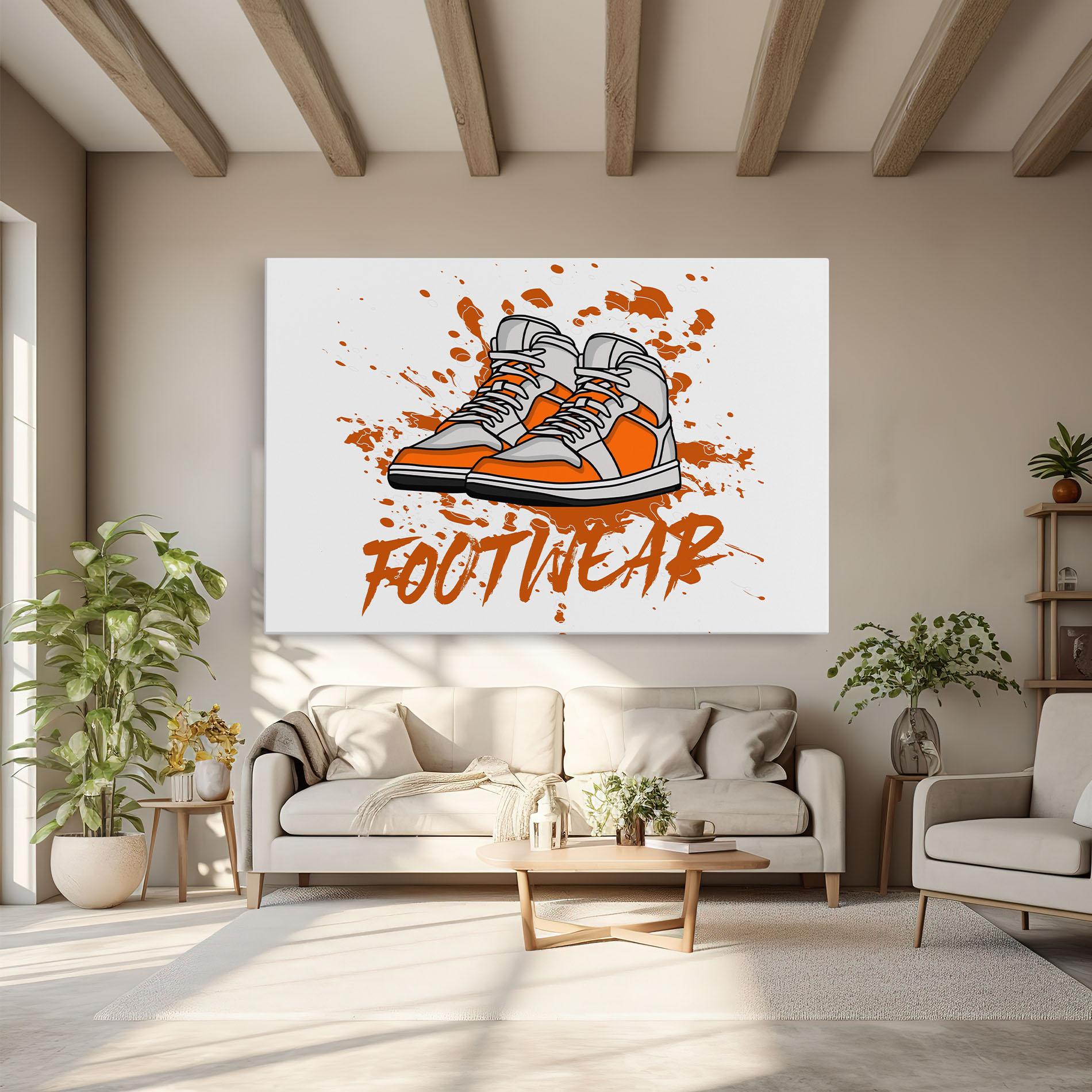 Картина на платно Orange Footwear mockup 6