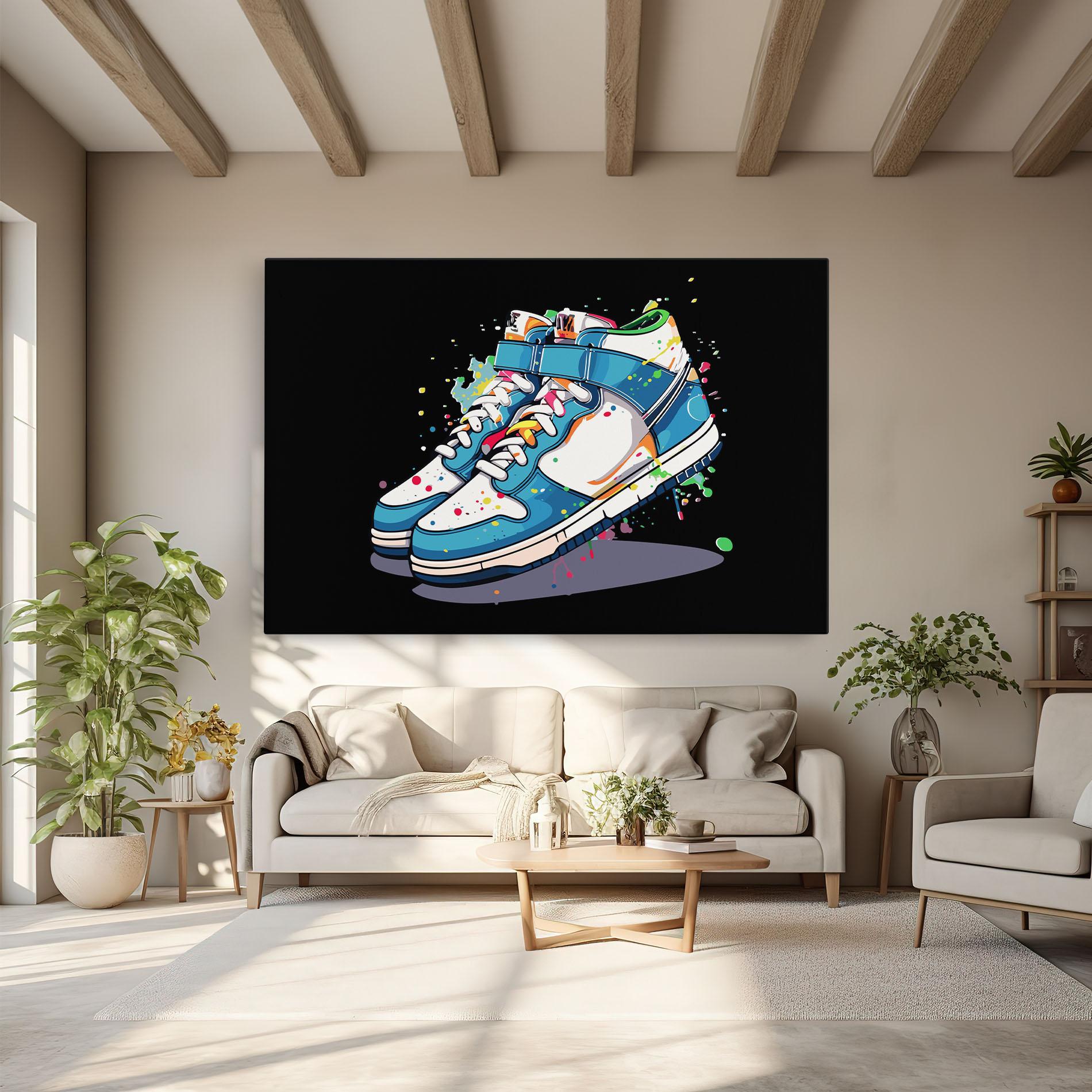 Картина на платно Shoes Splash Color mockup 6