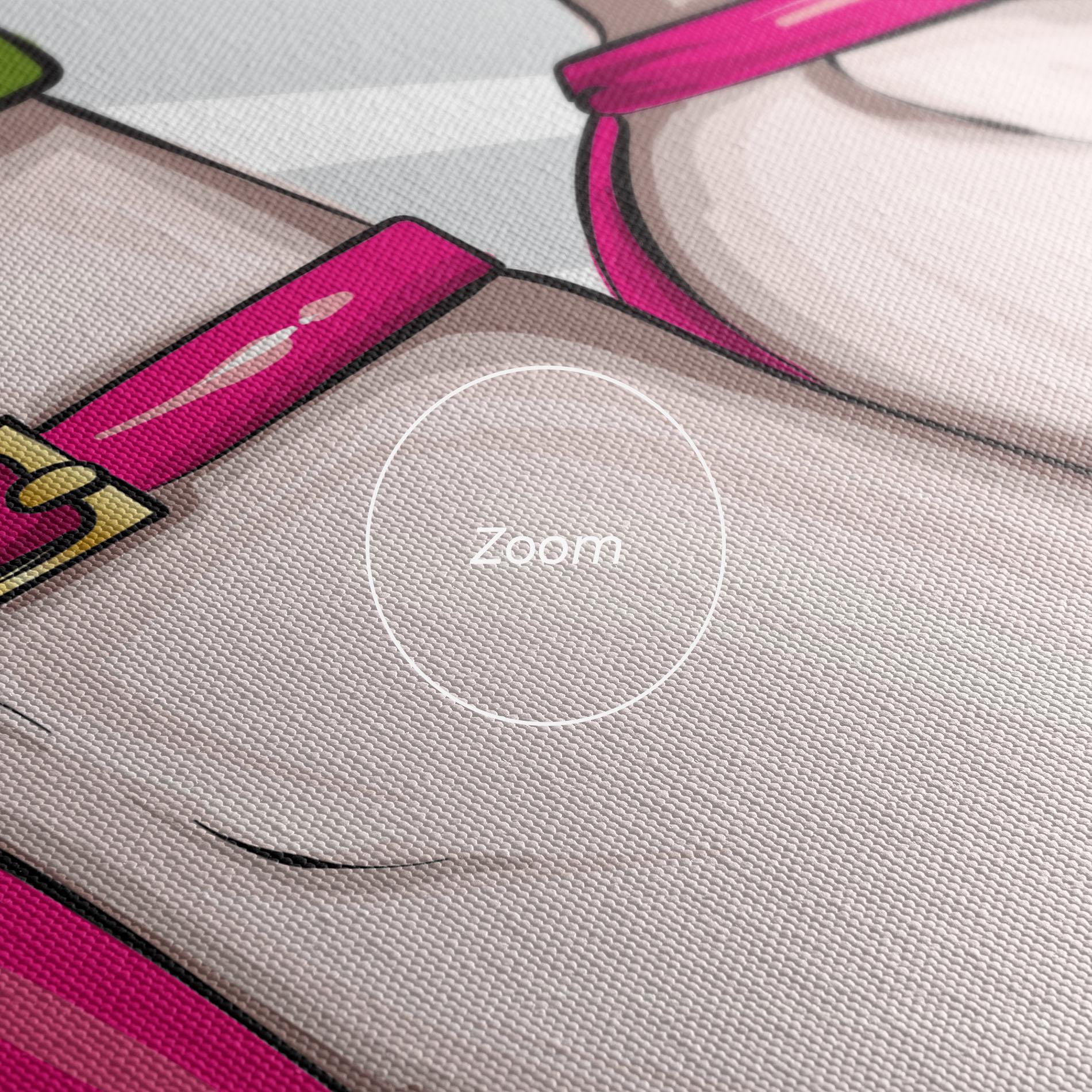 Картина на платно Green Nails mockup 3