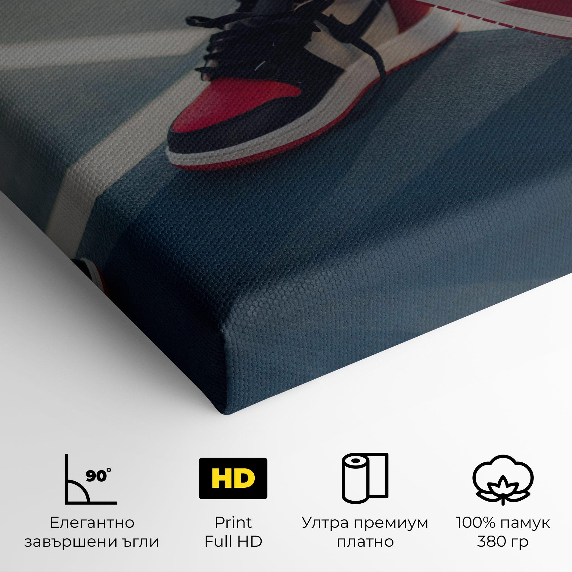 Картина на платно Cool Nike Red Jordan Air mockup 4