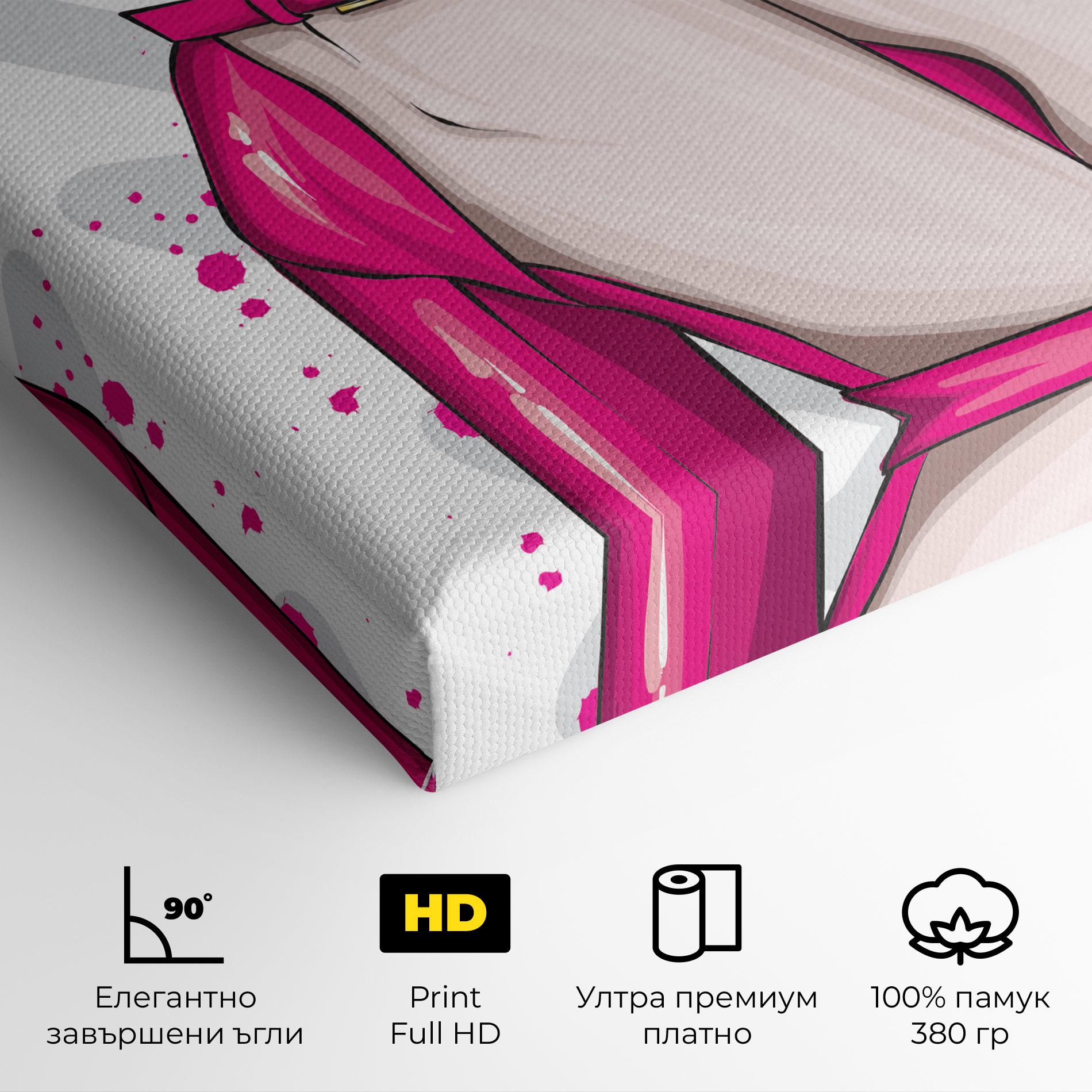 Картина на платно Green Nails mockup 4