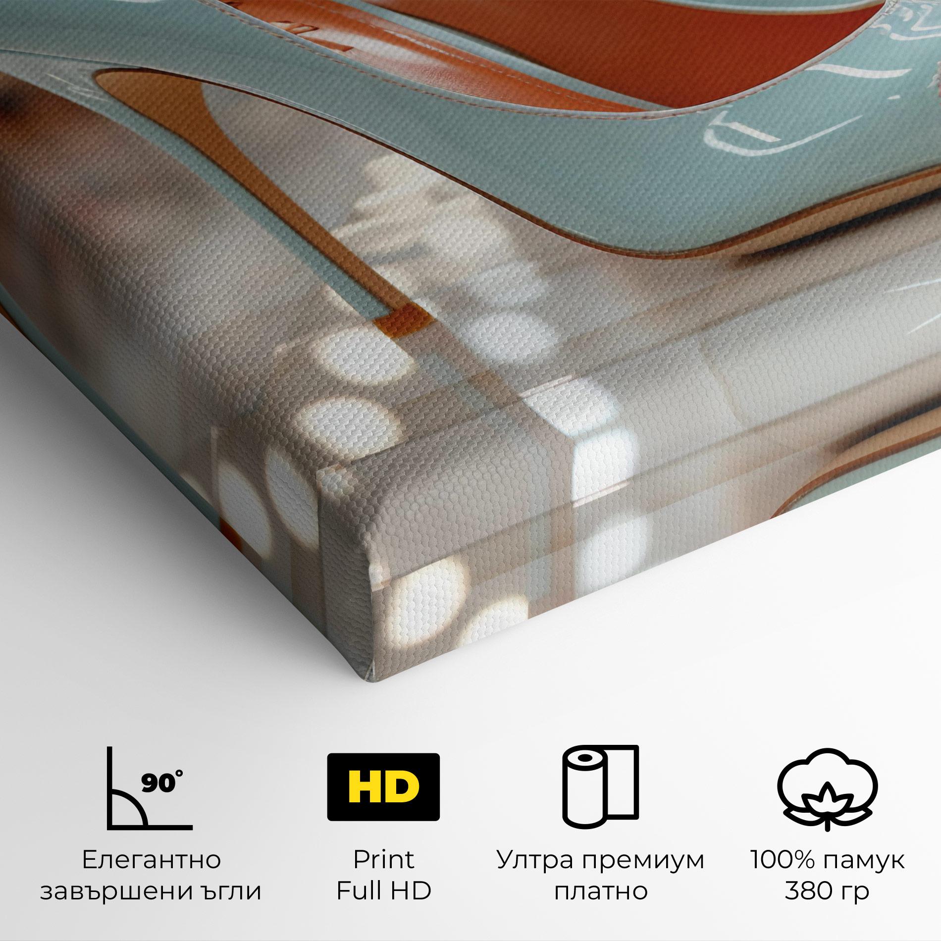Картина на платно Light Blue Heels mockup 4