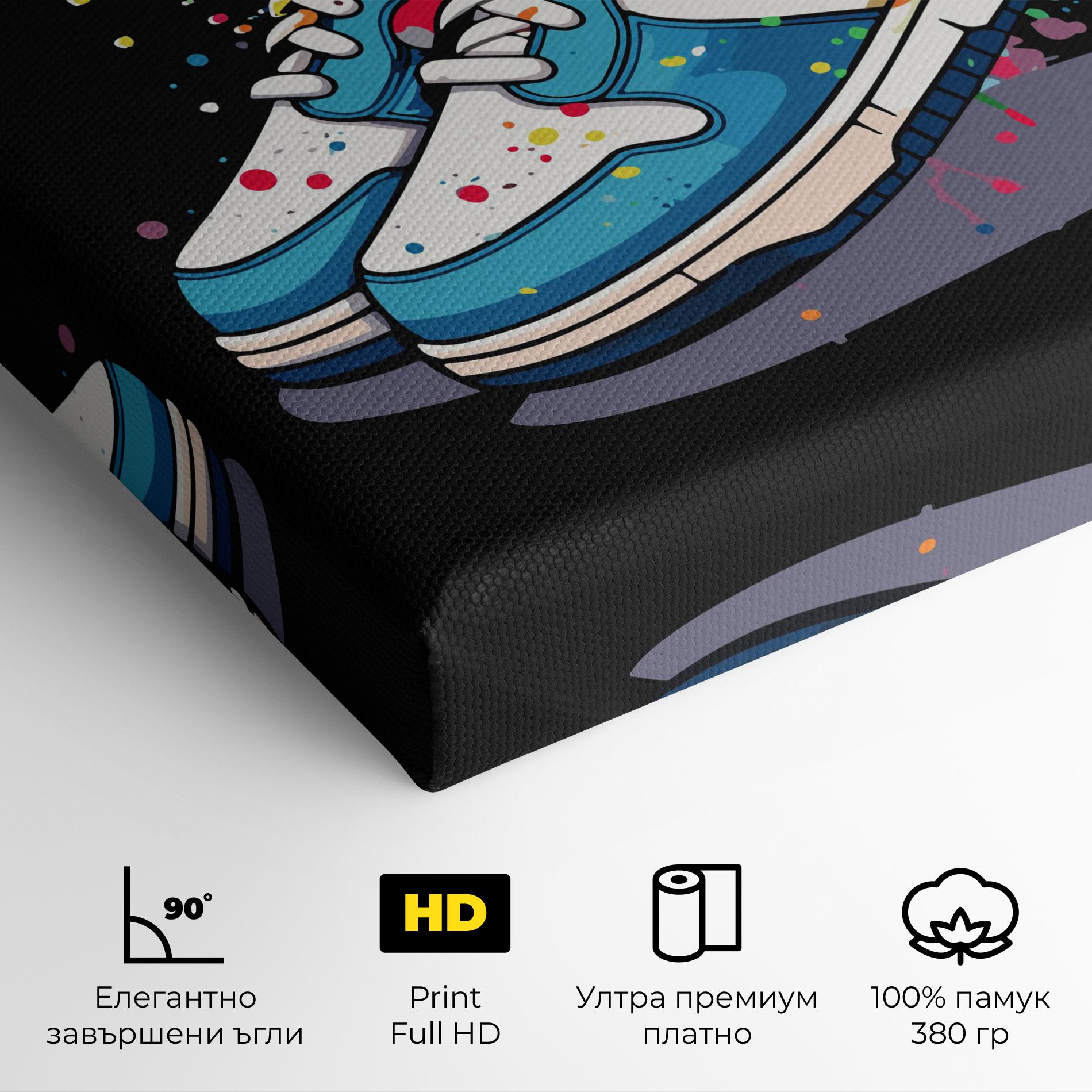 Картина на платно Shoes Splash Color mockup 4