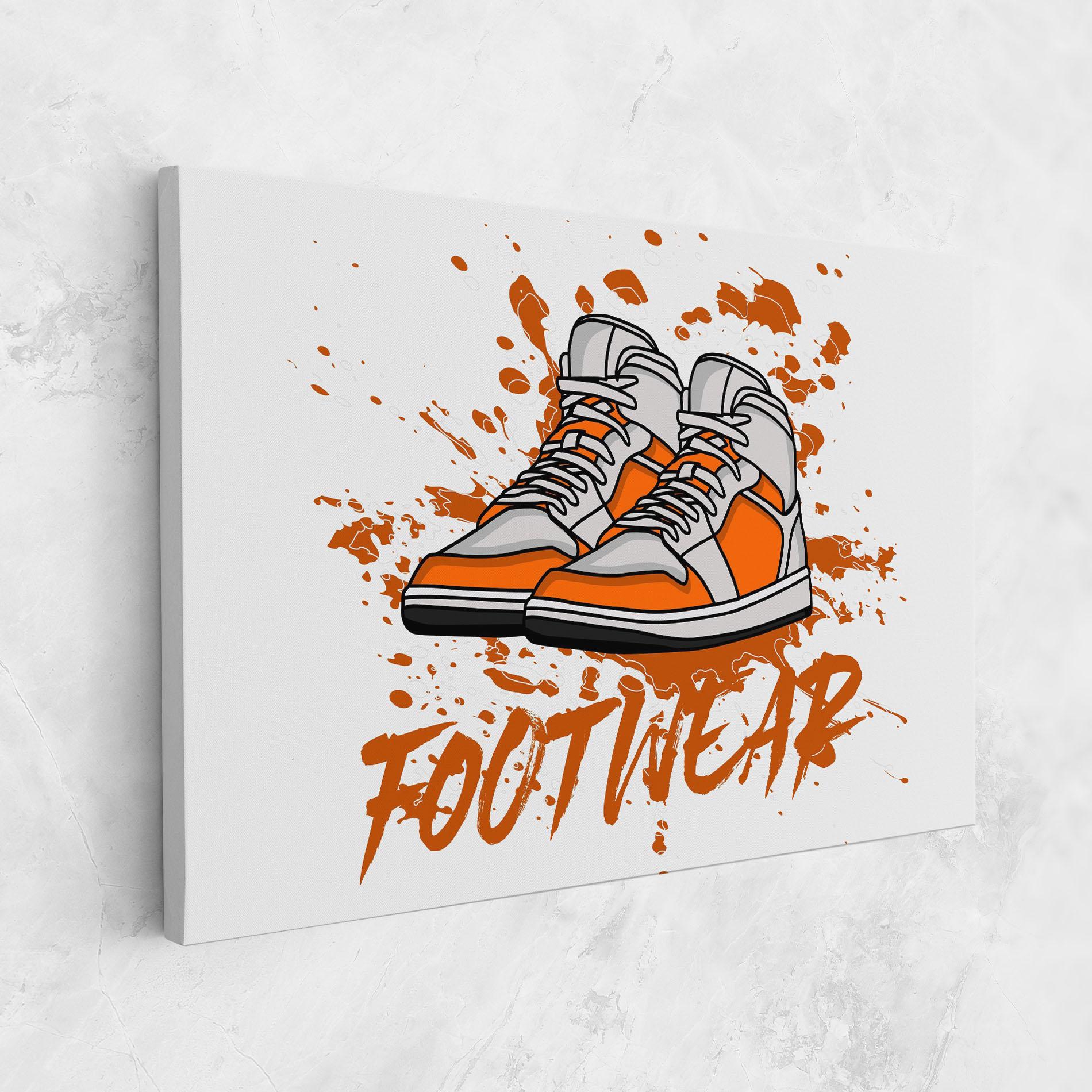 Картина на платно Orange Footwear mockup 1