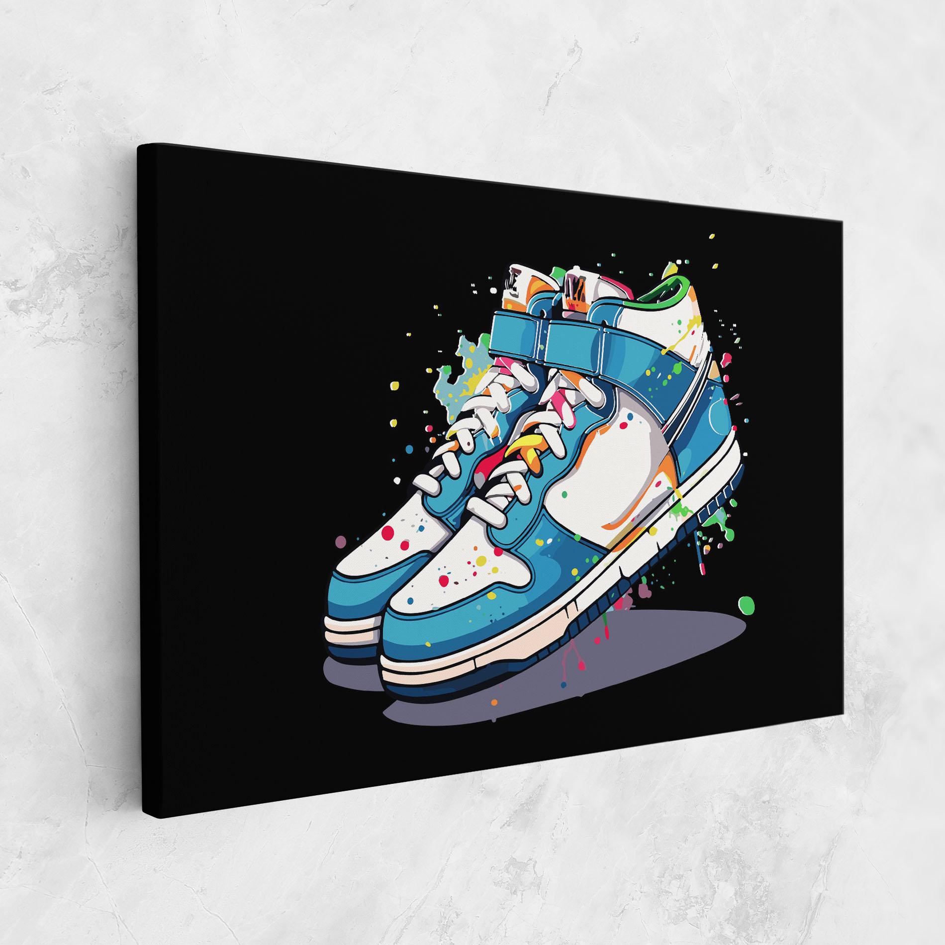 Картина на платно Shoes Splash Color mockup 1