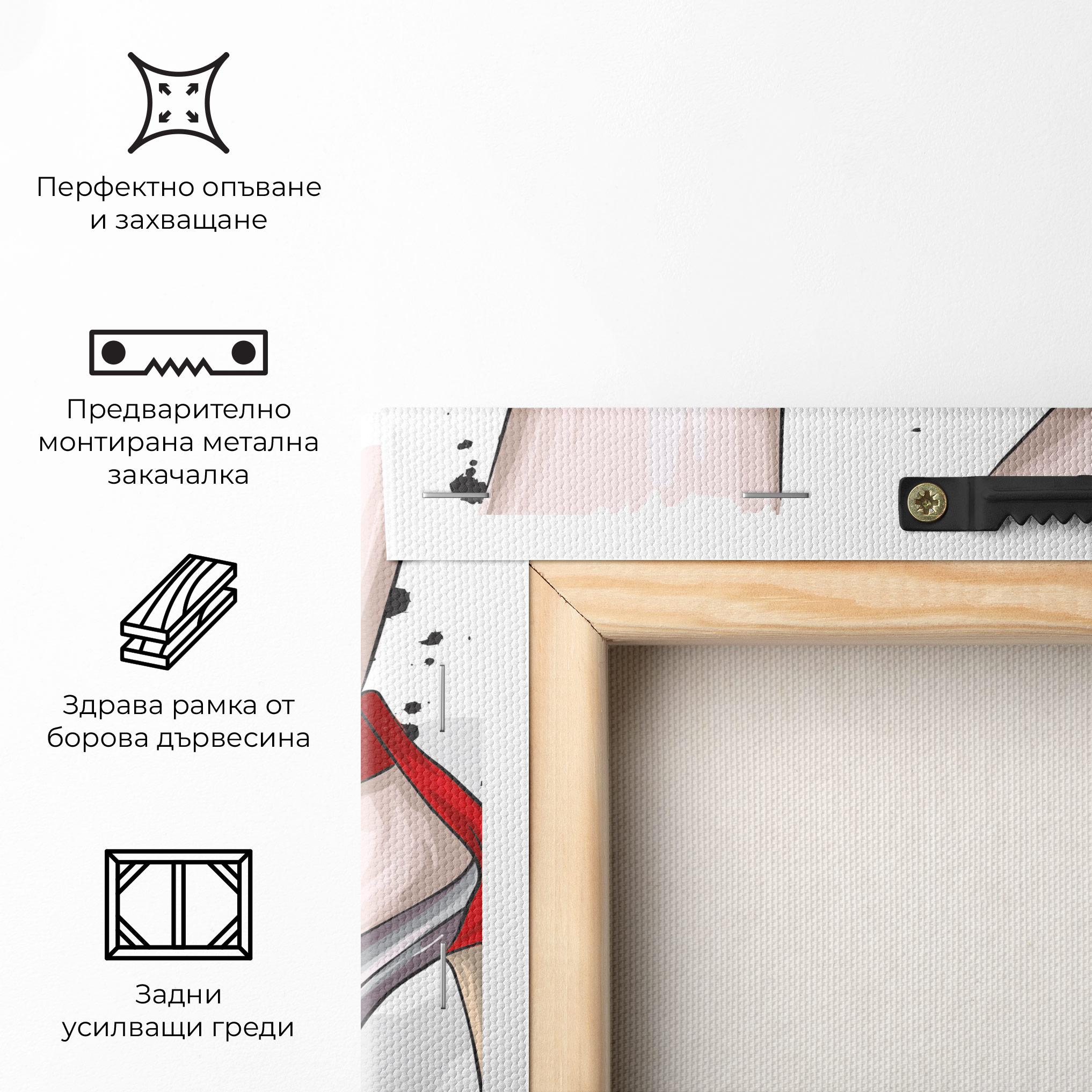 Картина на платно Black Red Heels mockup 5