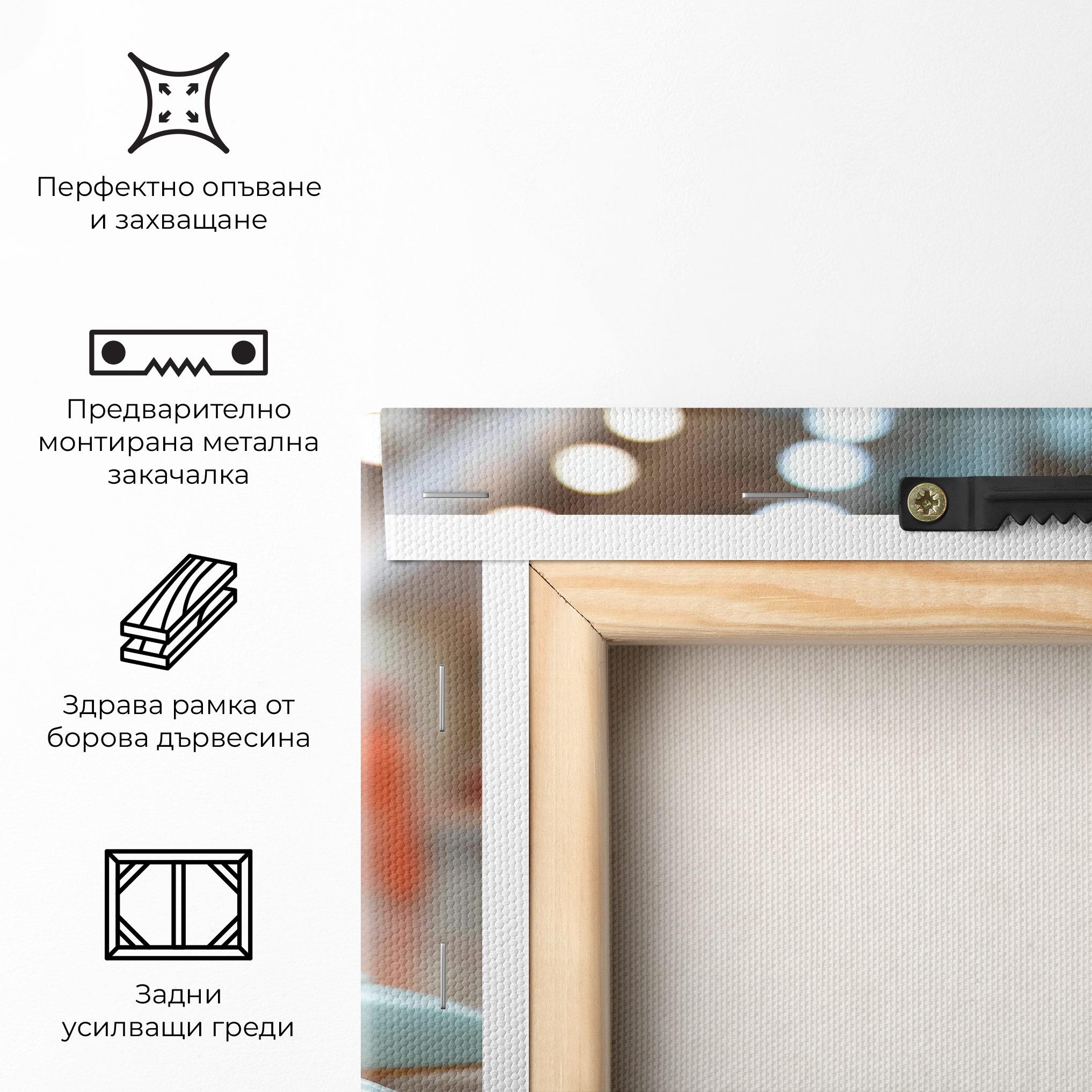 Картина на платно Light Blue Heels mockup 5