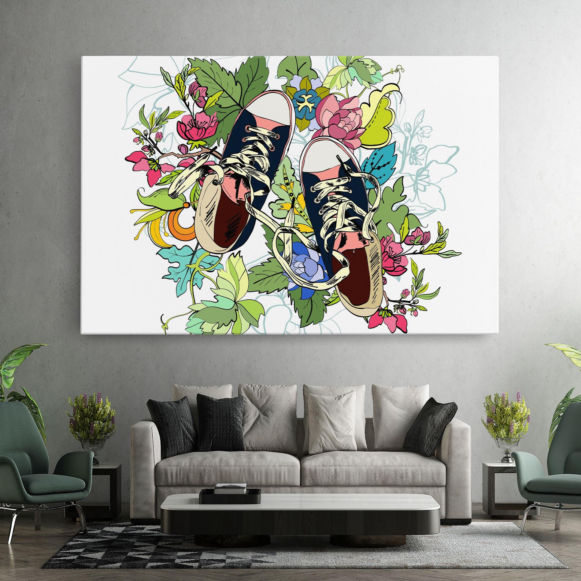 Картина на платно Flower Shoes mockup 7