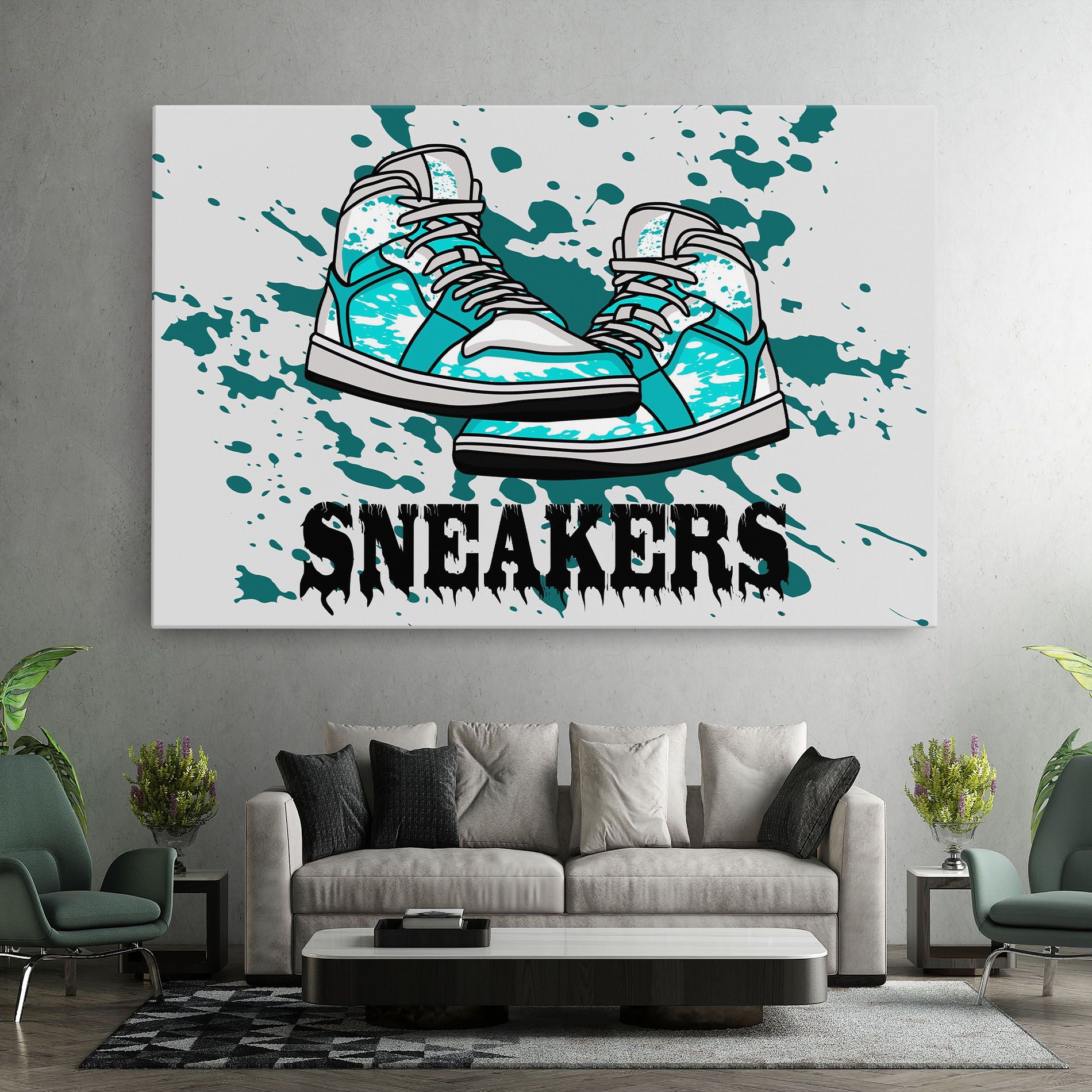 Light Blue Sneakers mockup 7