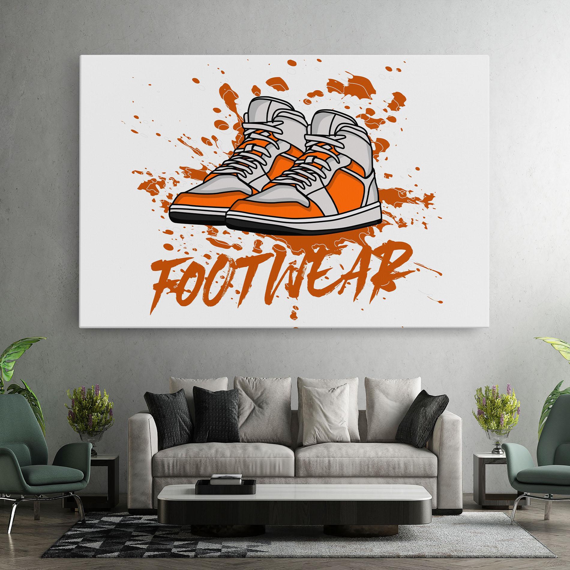 Картина на платно Orange Footwear mockup 7