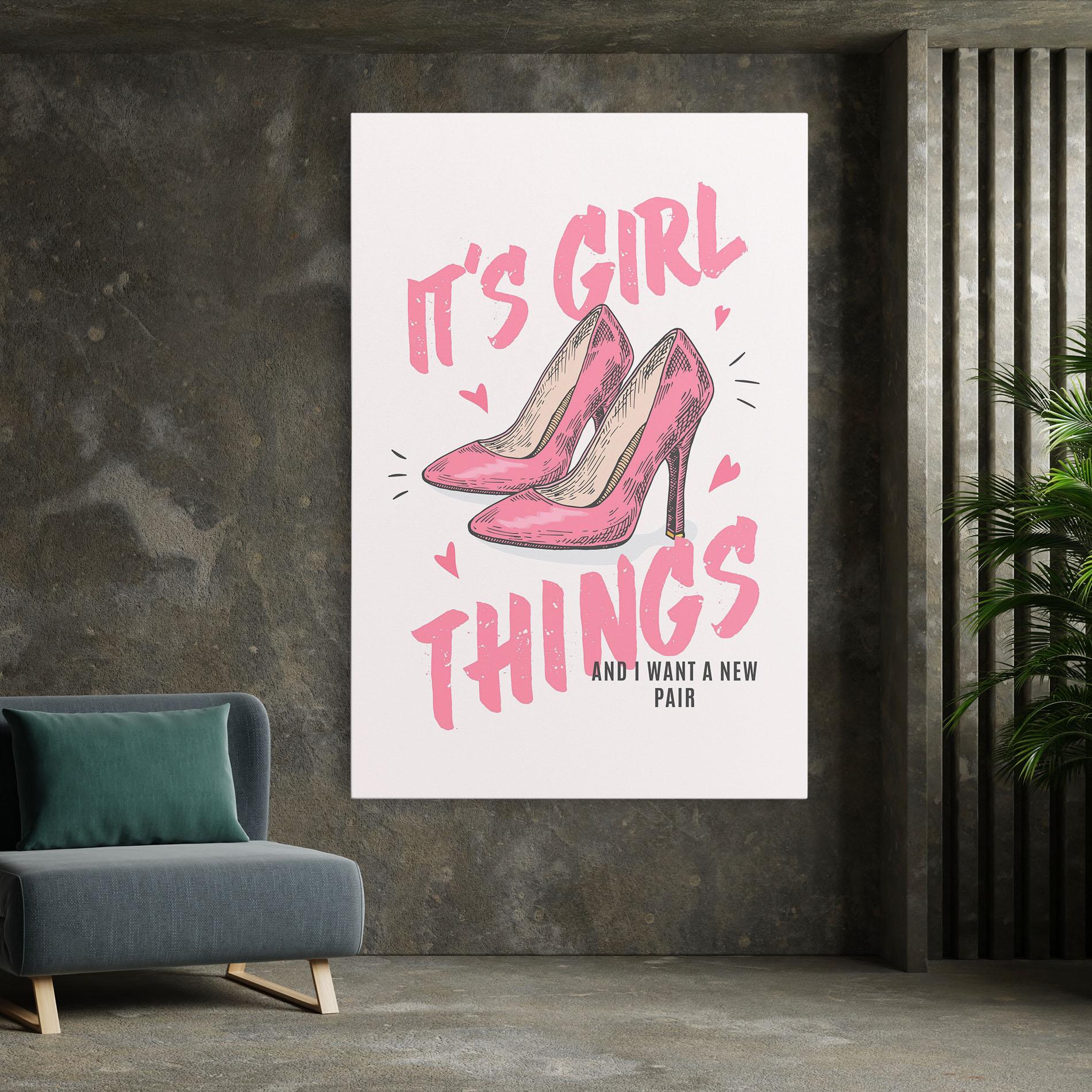 Картина на платно Girl Things mockup 7