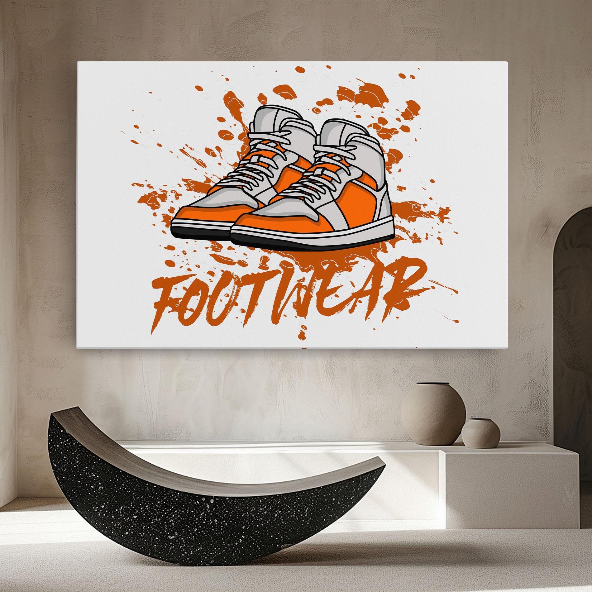 Картина на платно Orange Footwear mockup 8