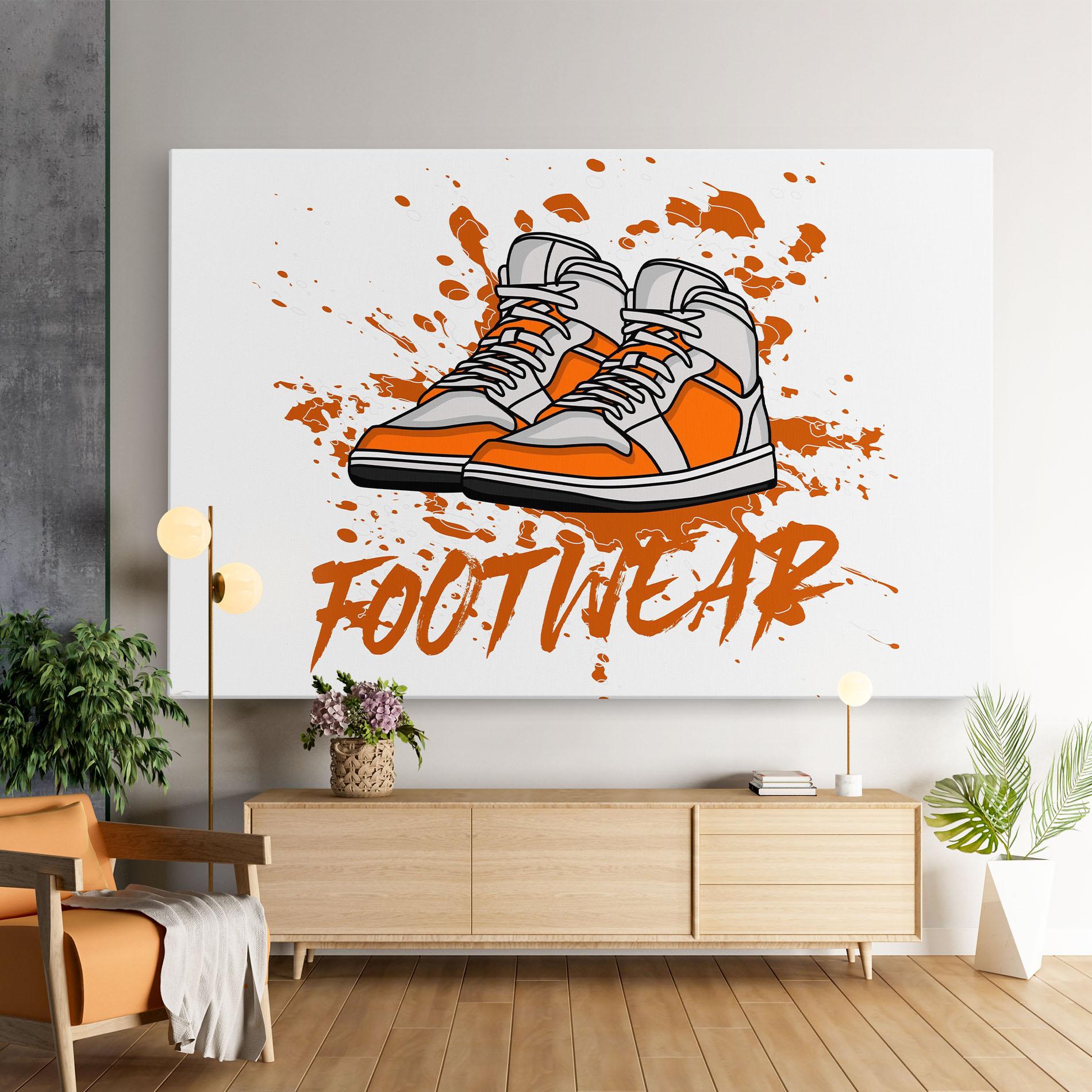 Картина на платно Orange Footwear mockup 9