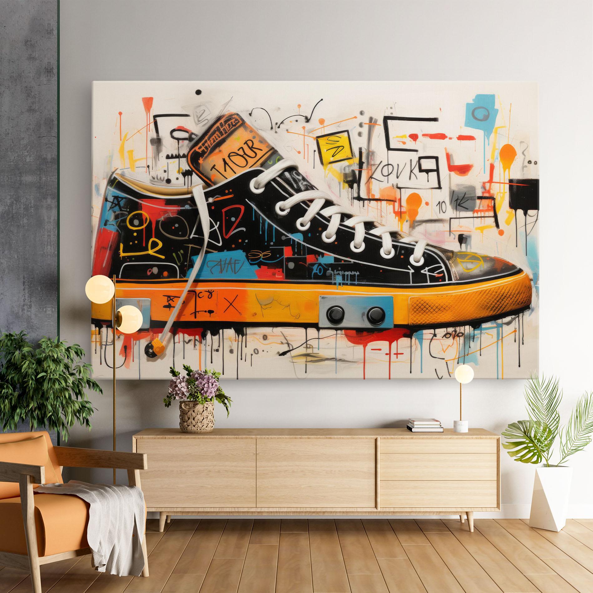 Картина на платно Teenager Sneakers mockup 9