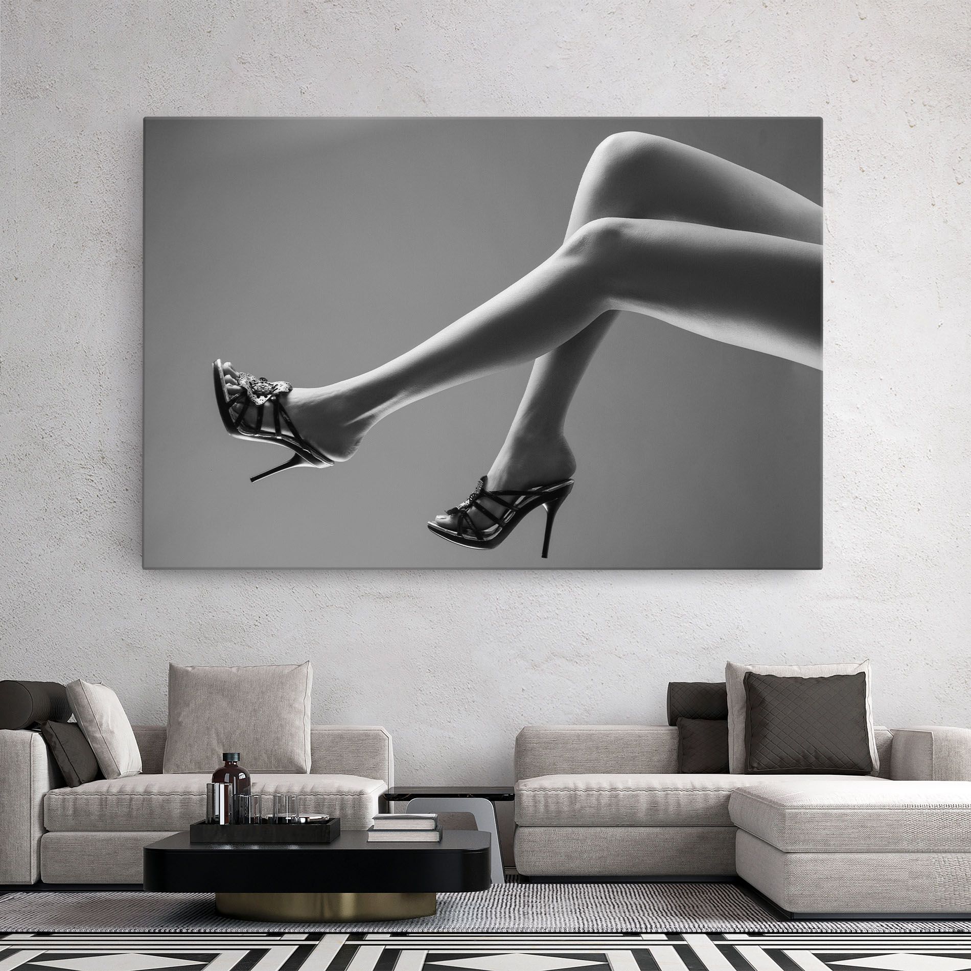 Black Shoes On Grey mockup 2