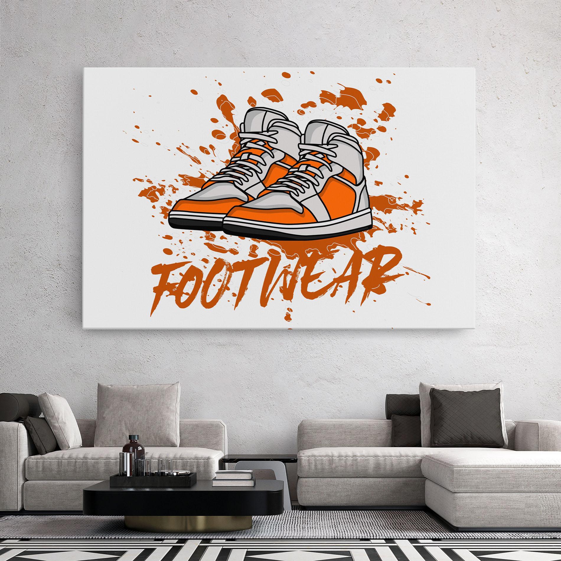 Картина на платно Orange Footwear mockup 2