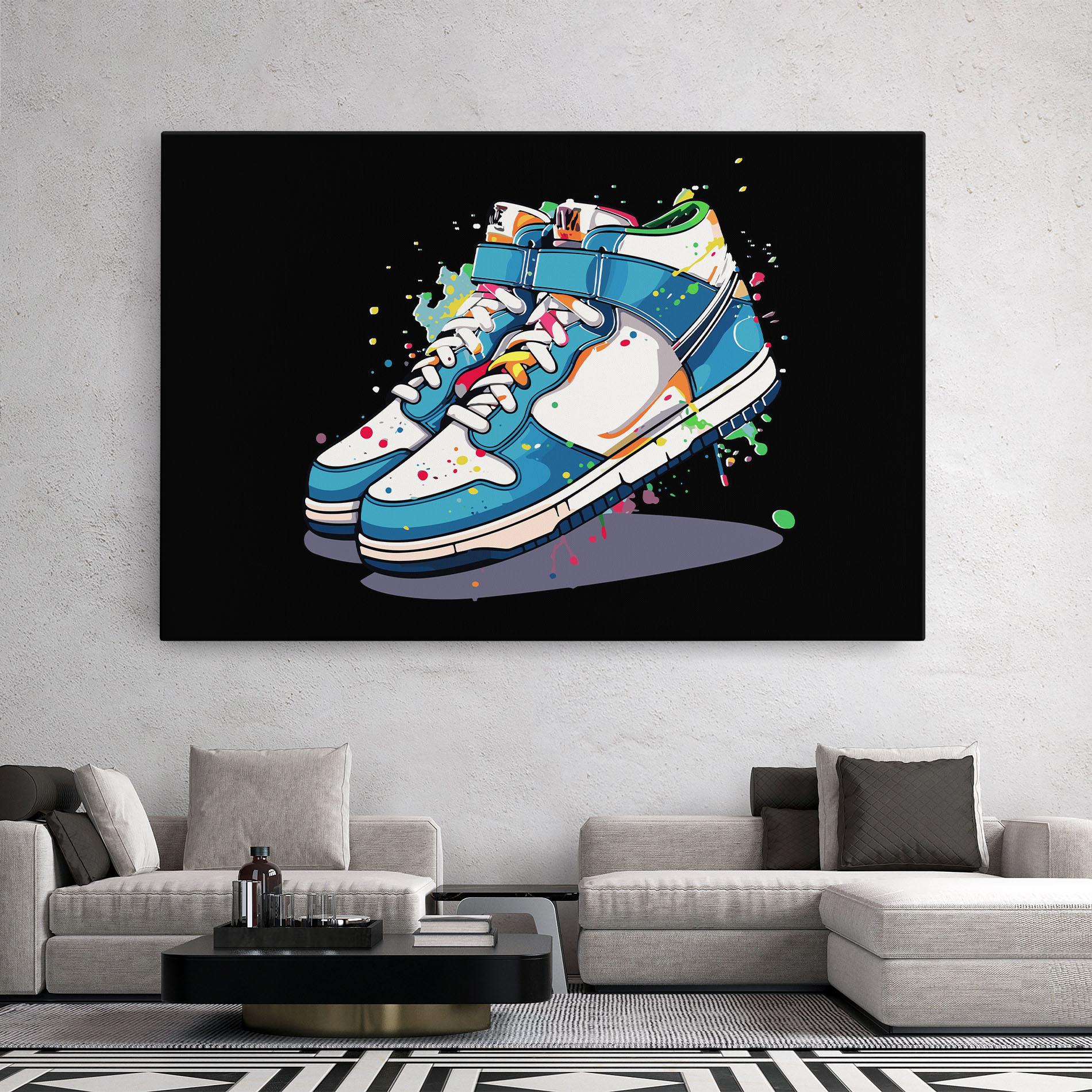 Картина на платно Shoes Splash Color mockup 2